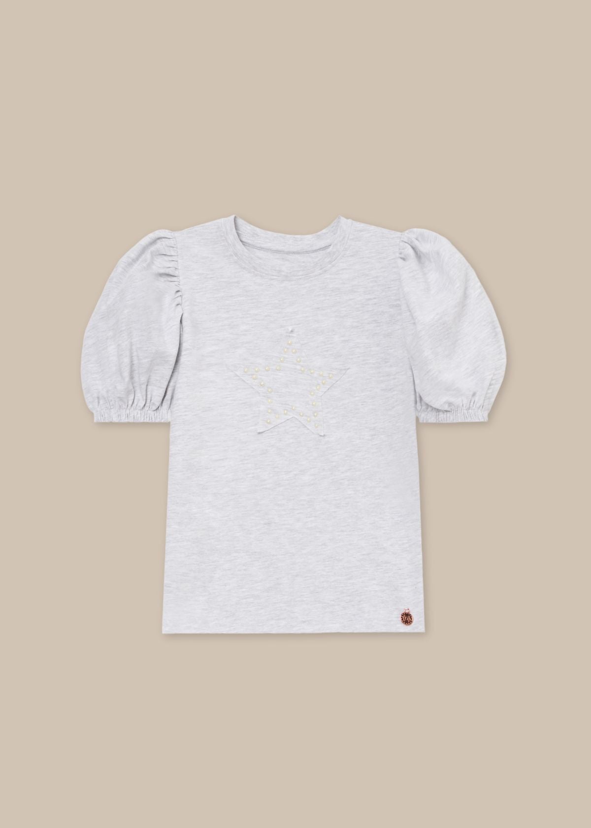 Agatha Grey Star Puff Sleeve Tee