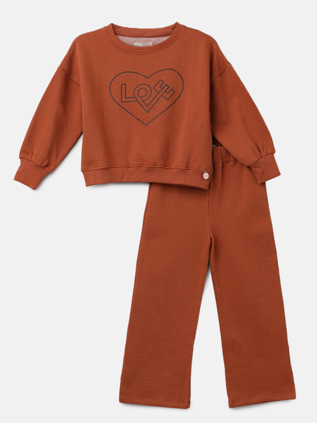 Girls Supersoft Sweat and Kick Flare Co-ordinated Set