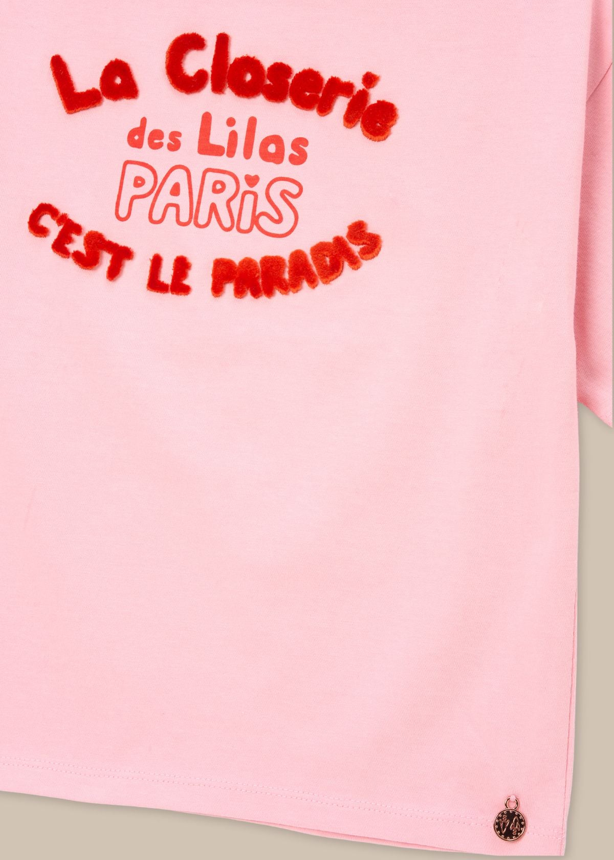 online pink Flocked Tee