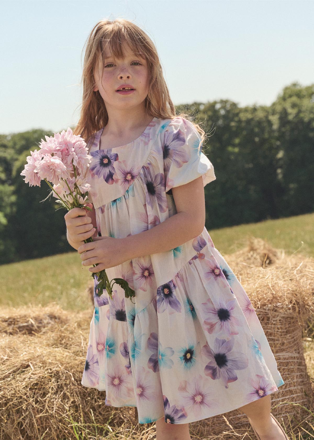 Jodie Asymmetric Print Dress