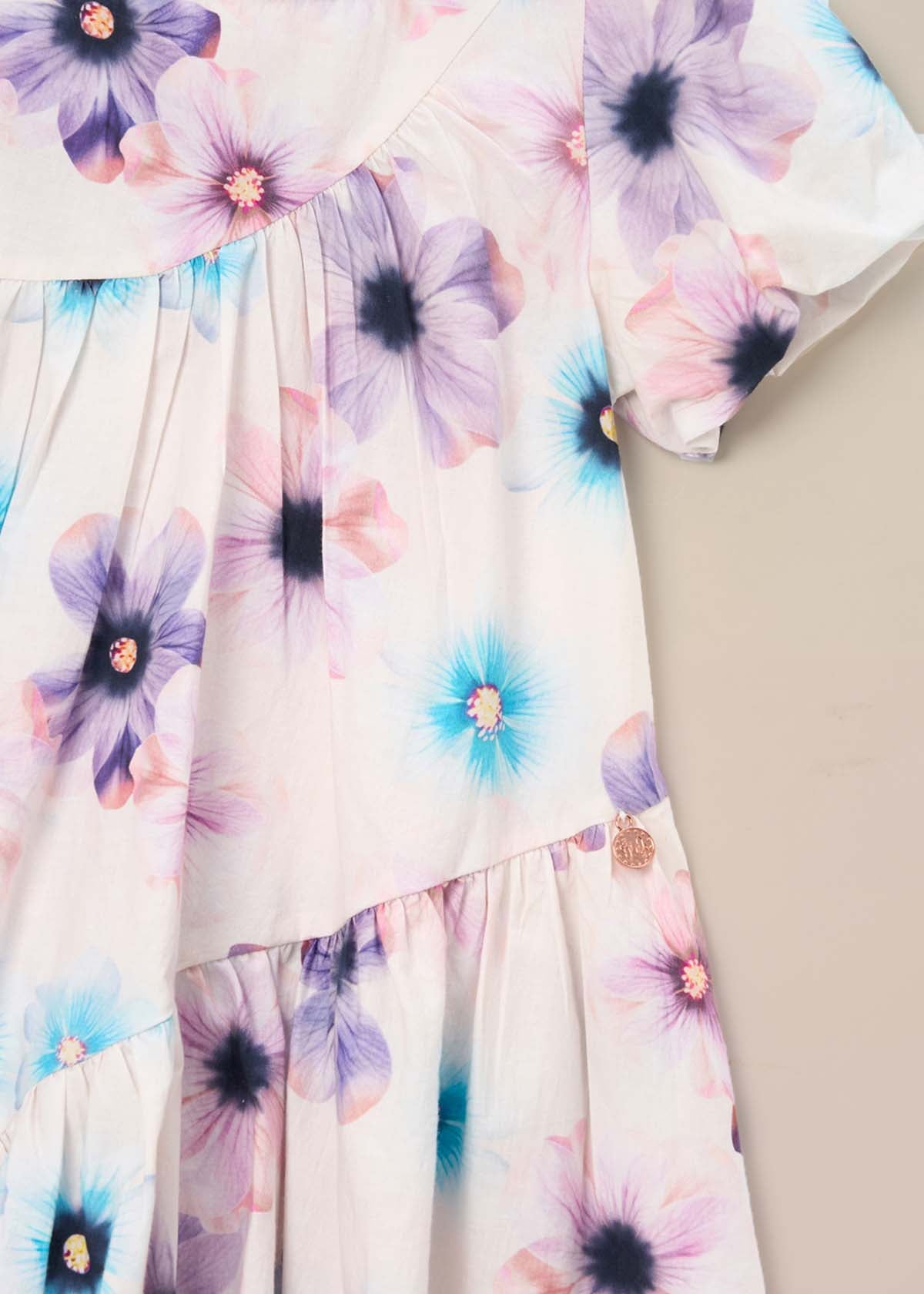 Buy Online Girls Asymmetric Print Dress