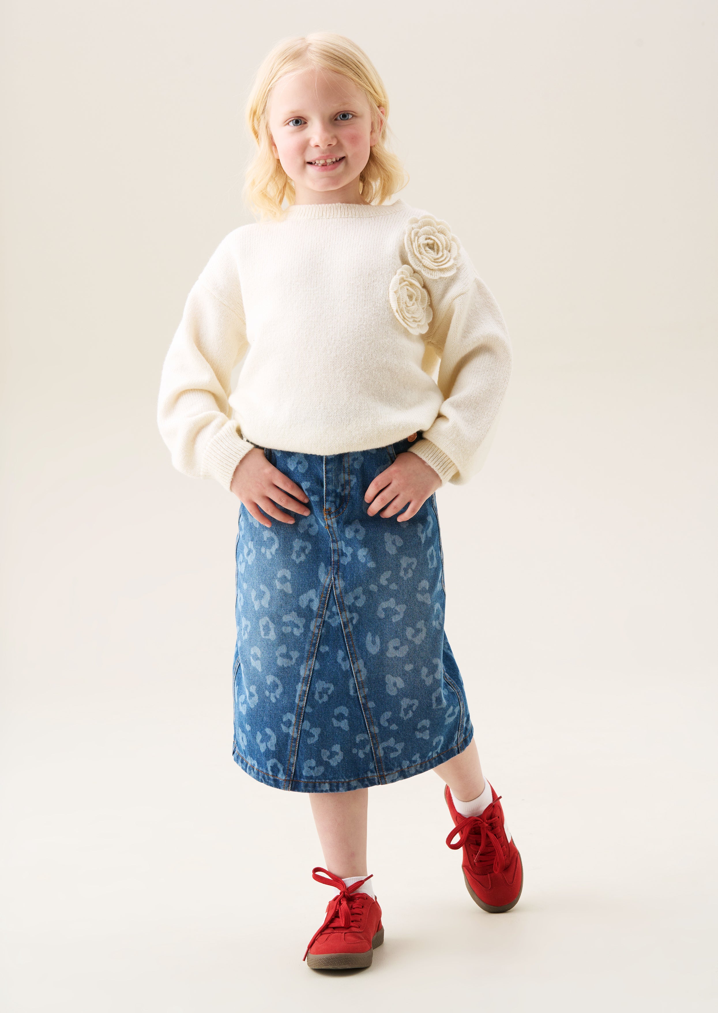 midi jeans skirt
