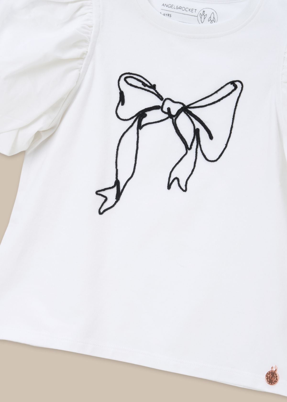 Aofie White Bow Tee