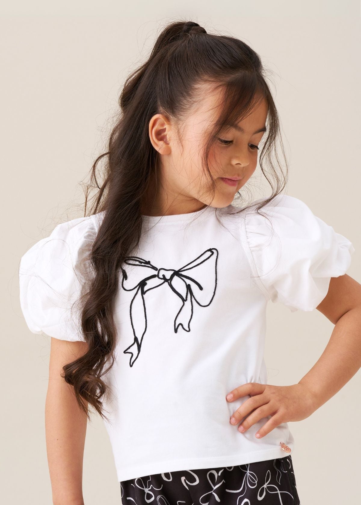Aofie White Bow Tee