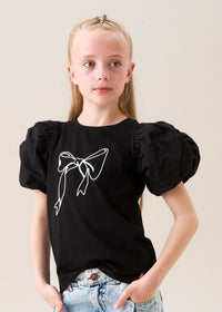 Aofie Black Bow Tee