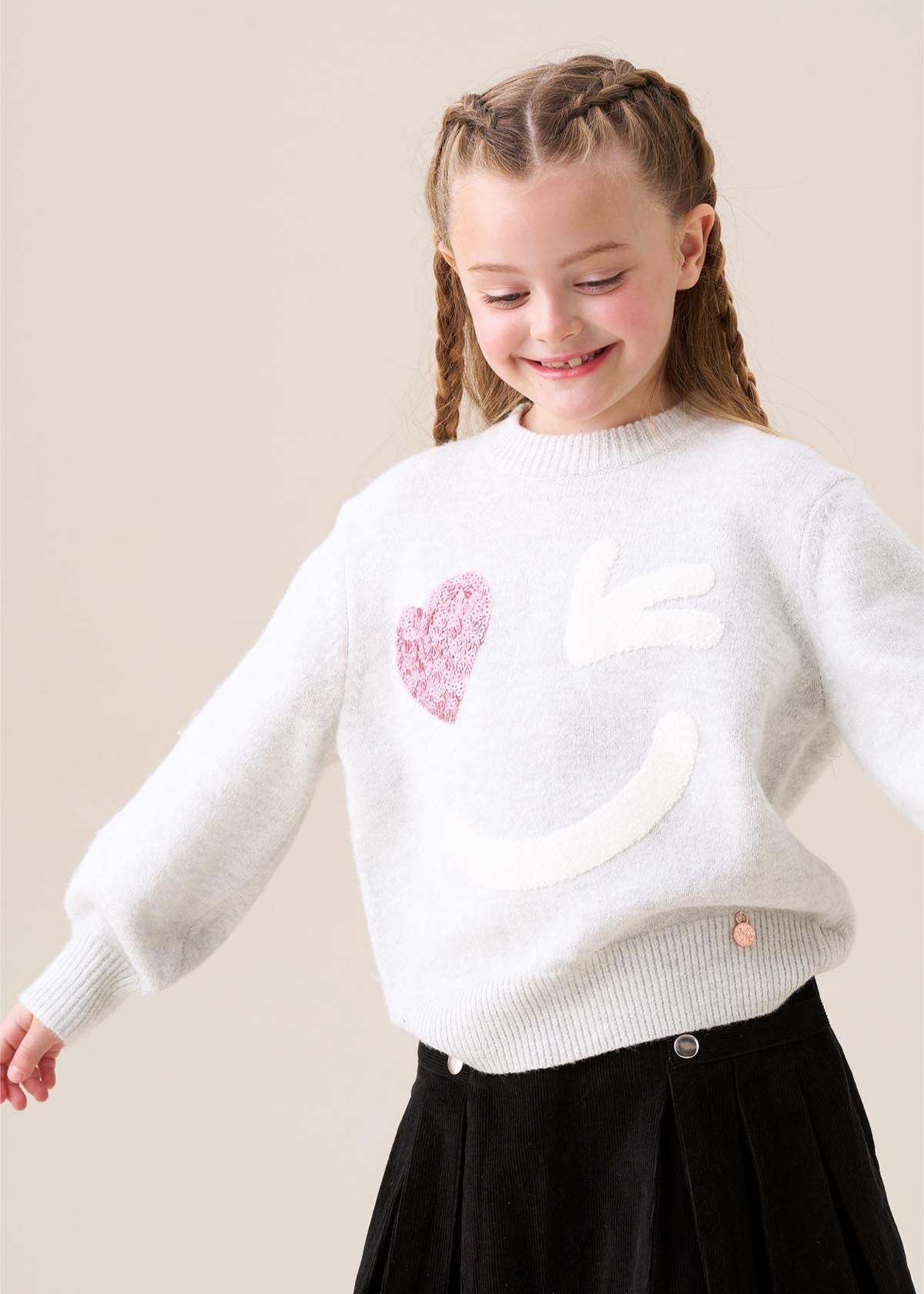 sweatshirt girl smiley face jumper