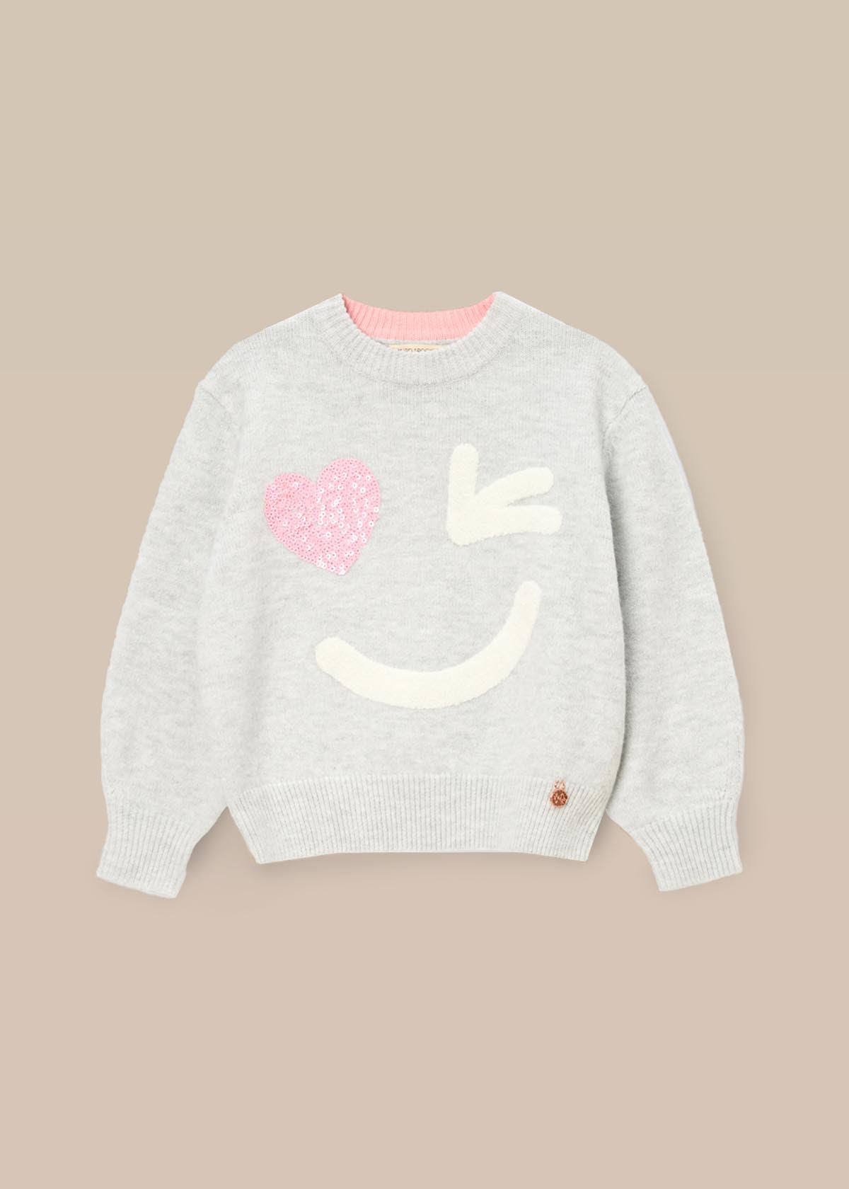knit jumper girl smiley face jumper