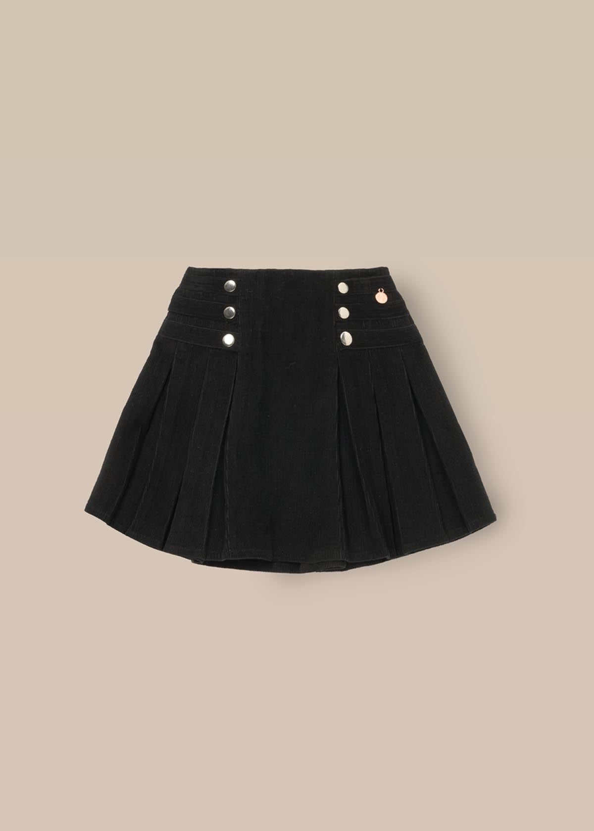 midi girl lucile cord pleated skirt
