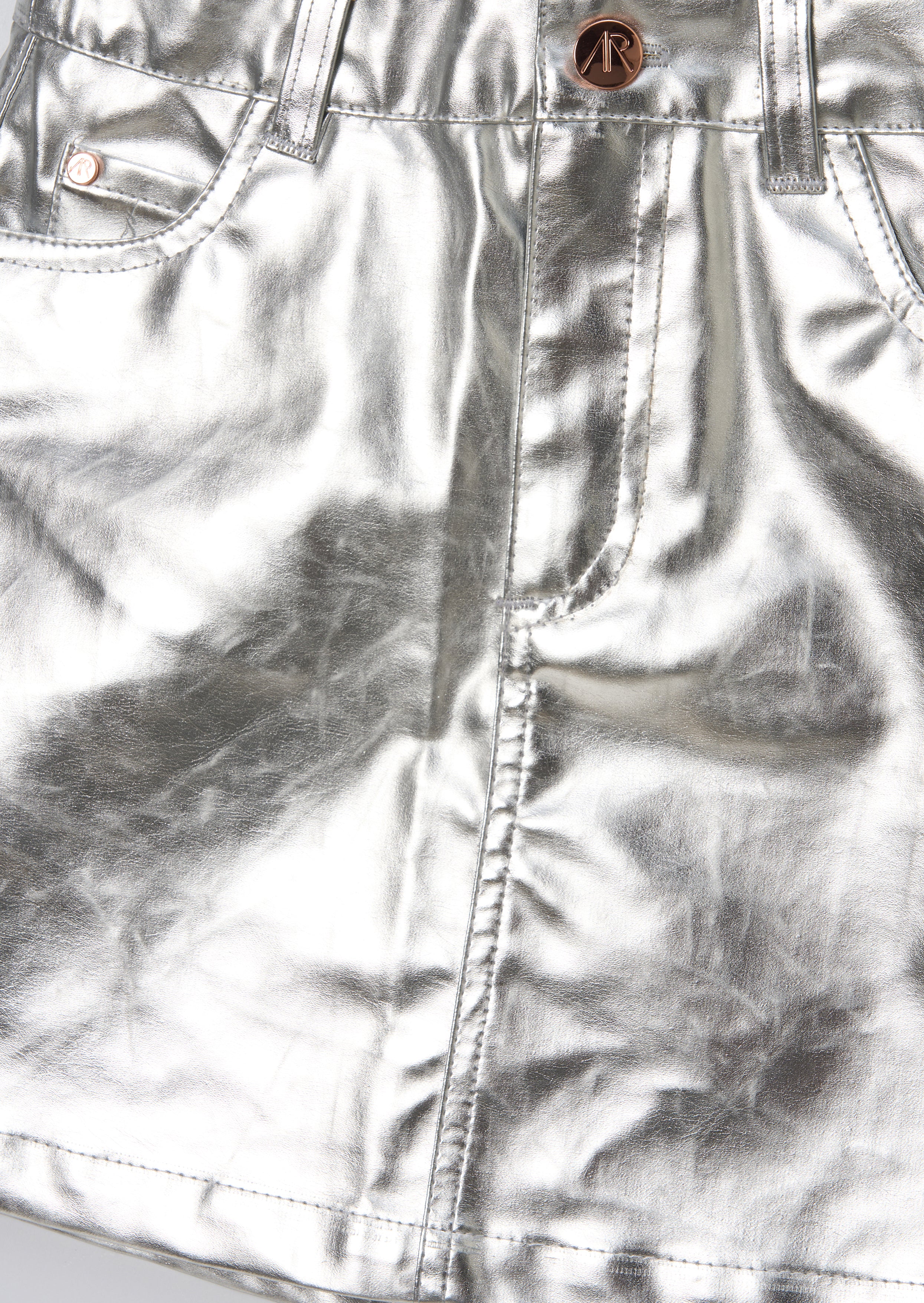 Online Girl Mallory Metallic Mini Skirt