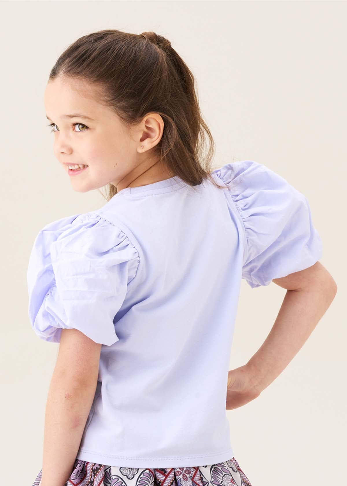 lilac puff sleeve top