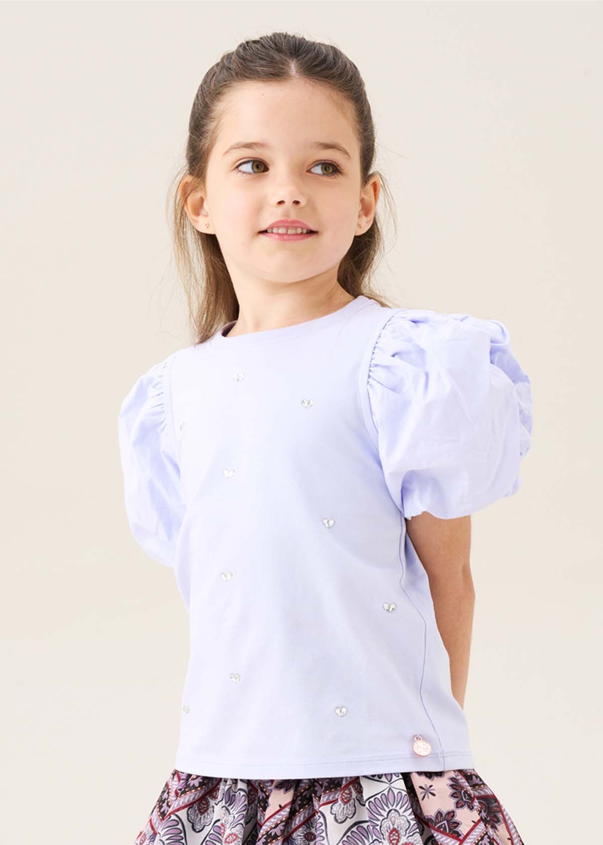 girls puff sleeve blouse