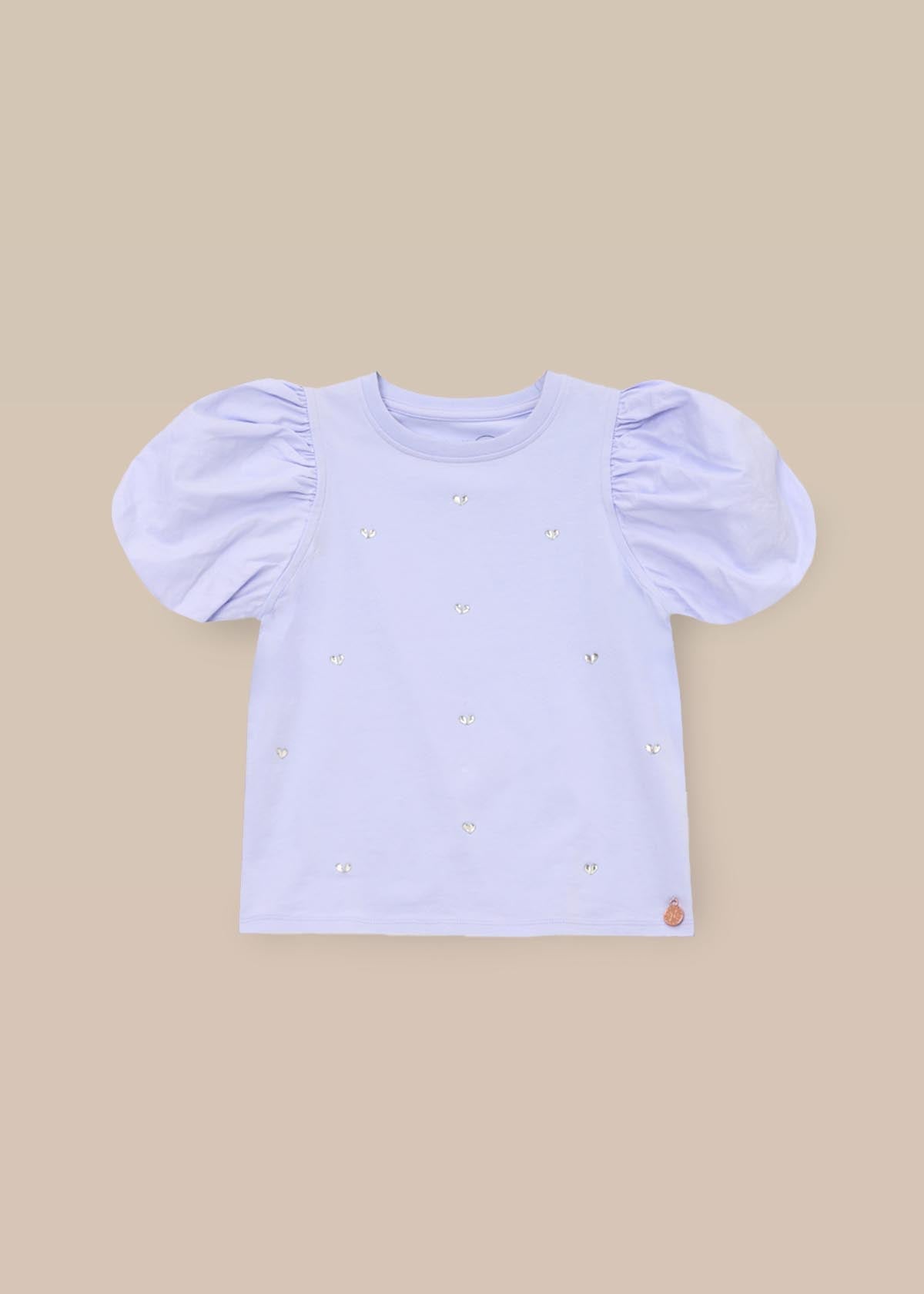 buy Diamonte Puff Sleeve Tee Lilac