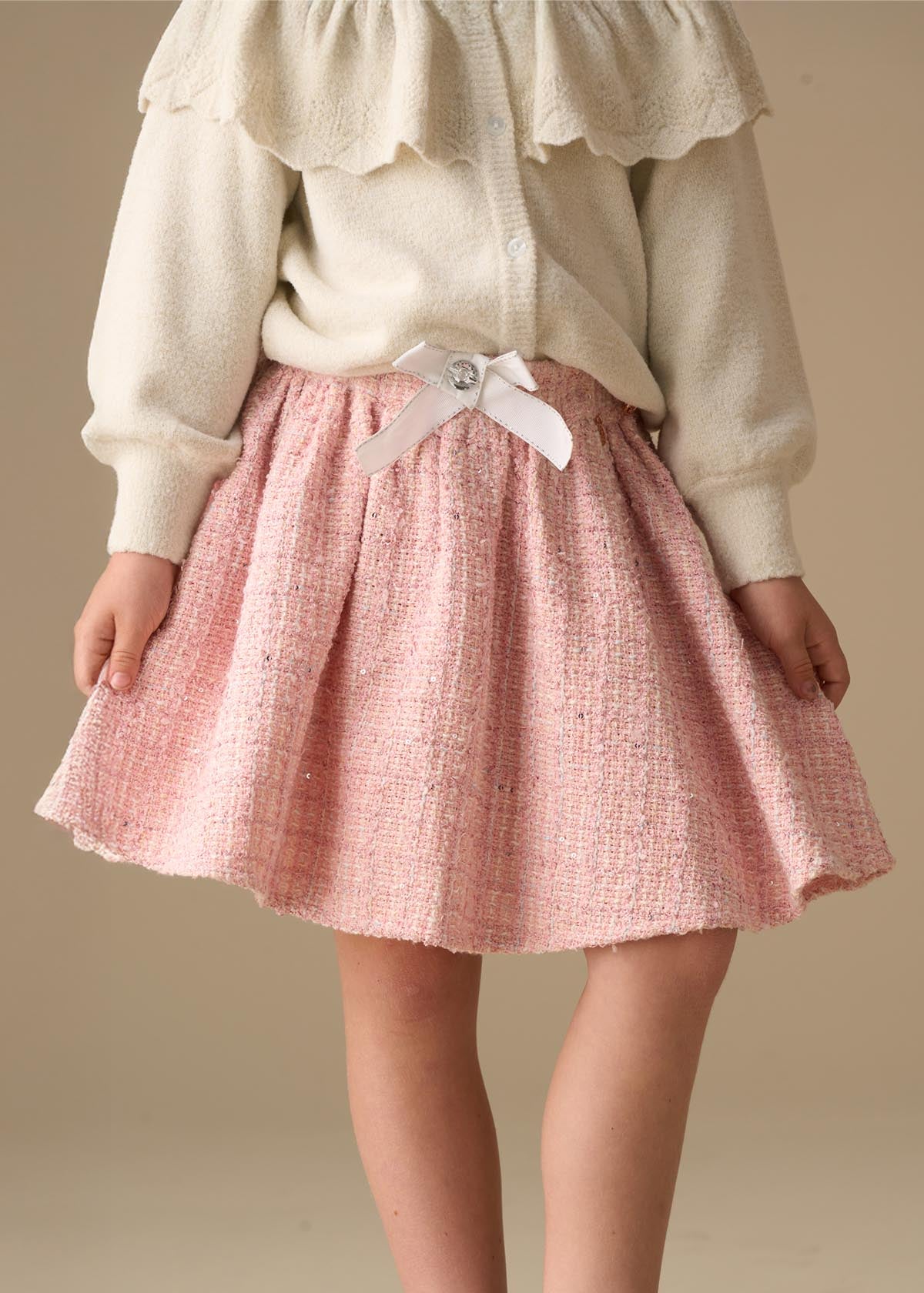 Girls Solid Pink Skirt