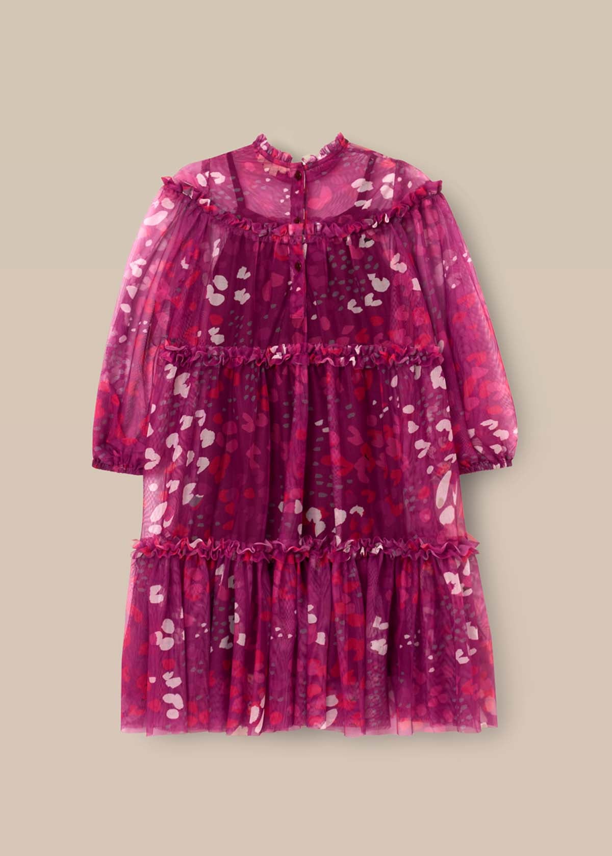 Cara Printed Mesh Dress Pink