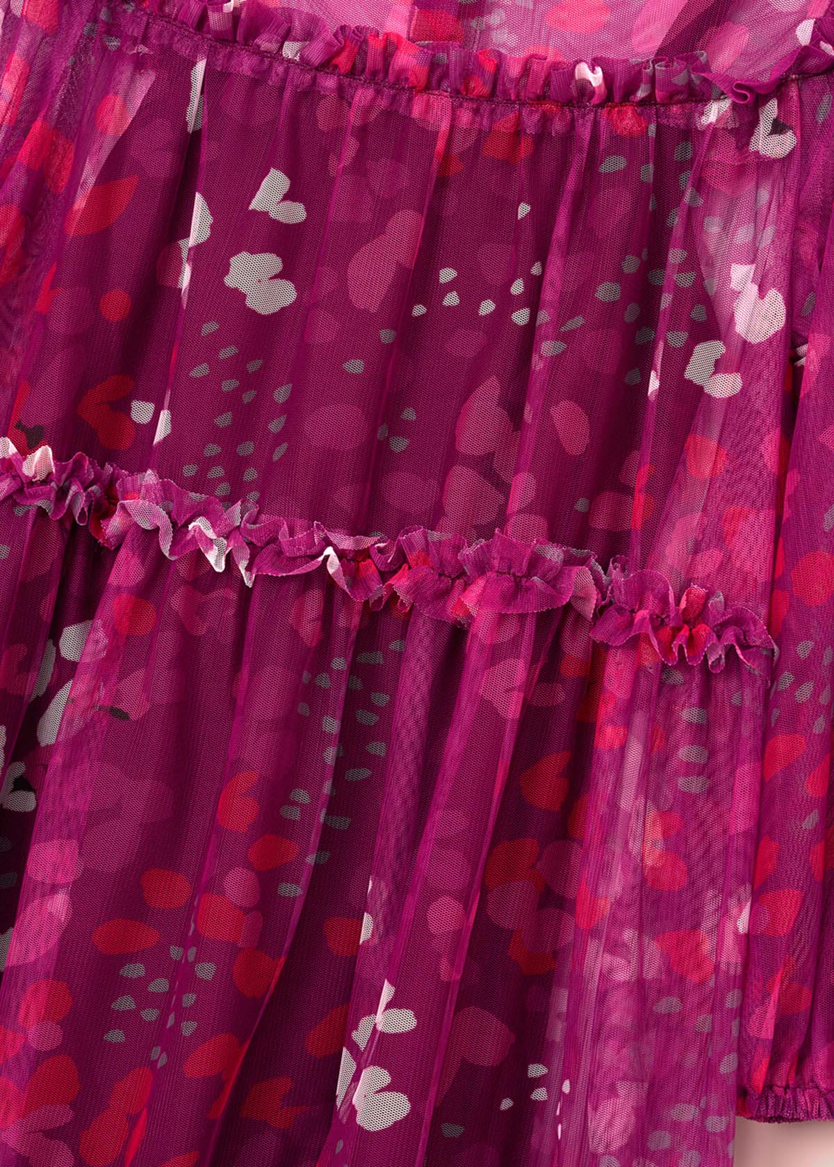 Cara Printed Mesh Dress Pink