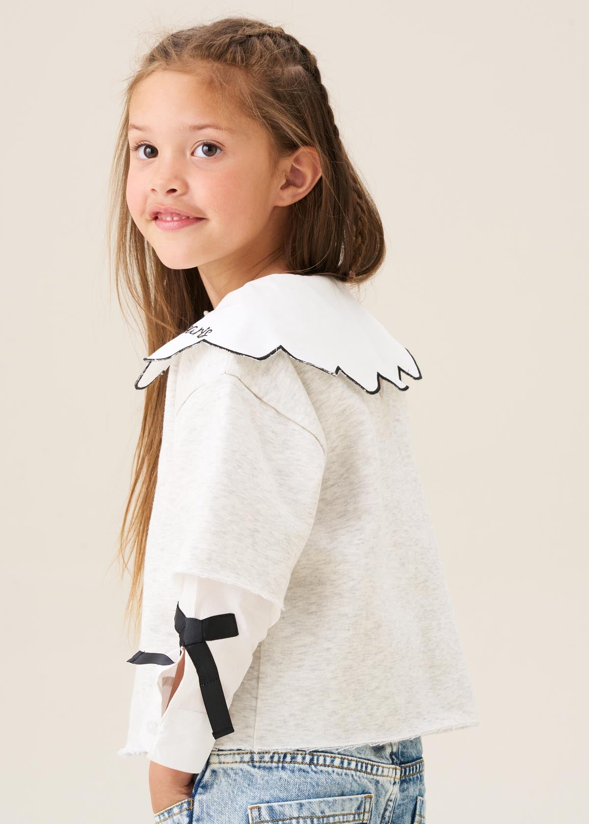 Haddie Mock Layered Shirt & Sweatshirt