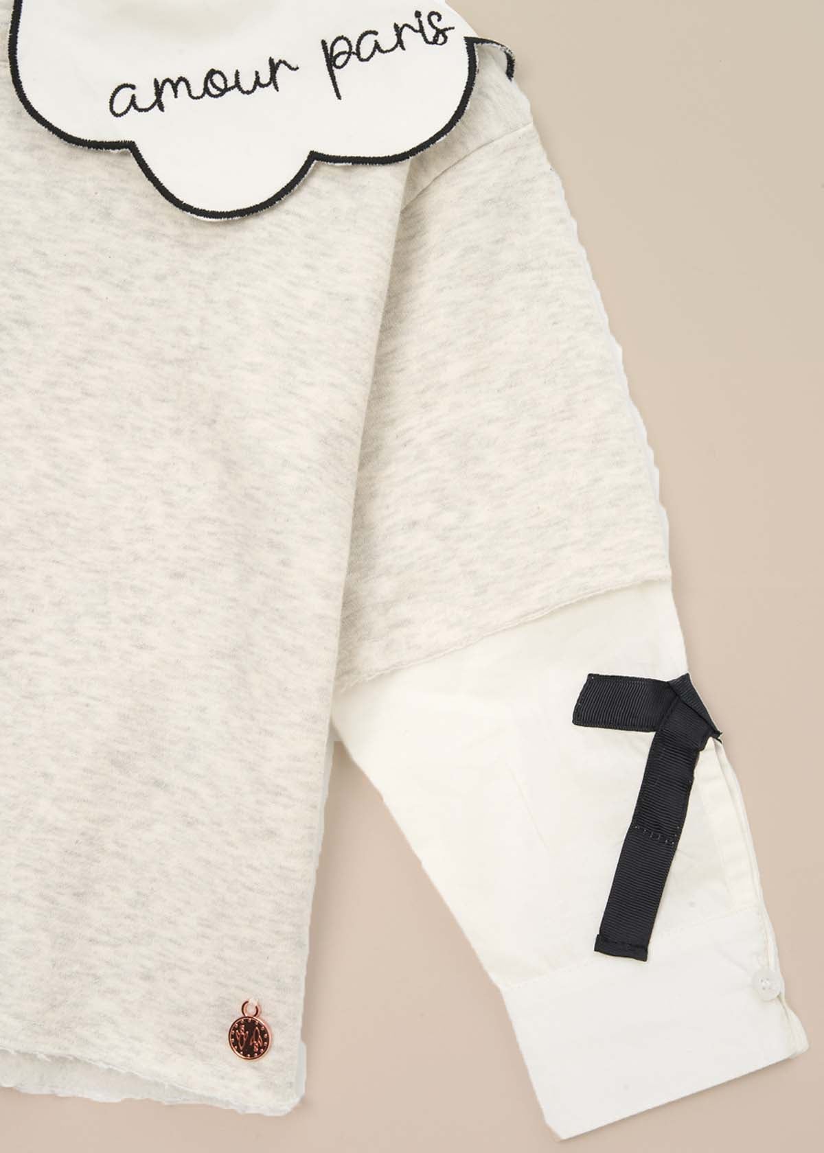 Haddie Mock Layered Shirt & Sweatshirt