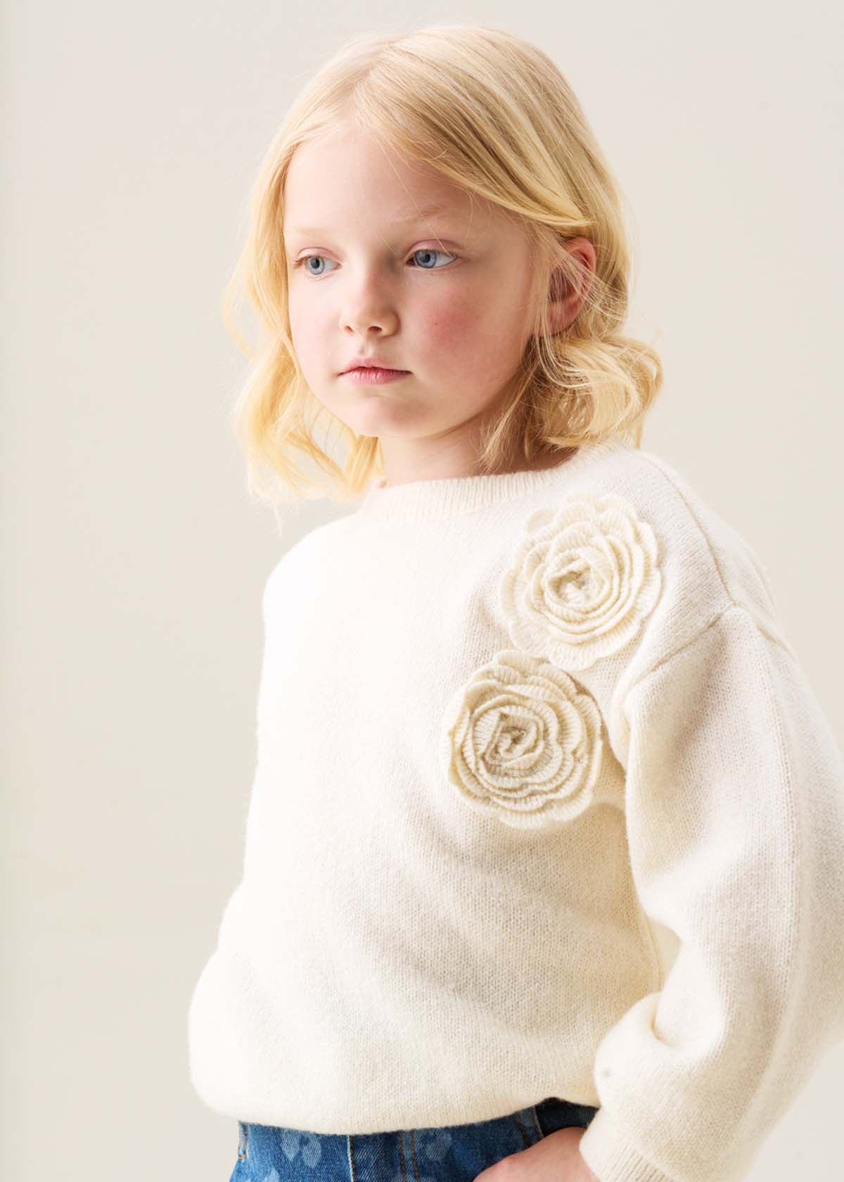 Girl Corsage Jumper full sleeve