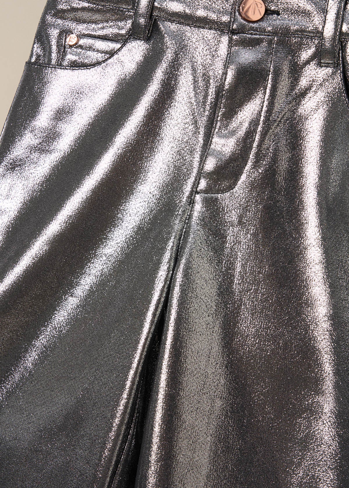 Jaya Wide Leg Metallic Jean