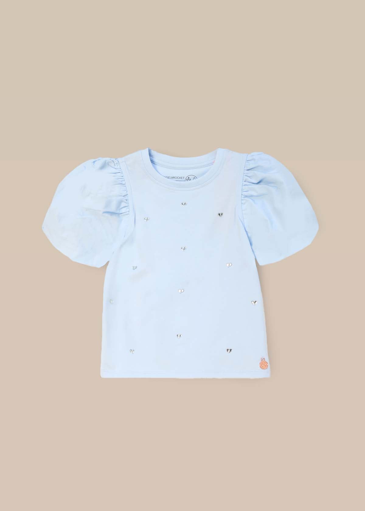 girls puff sleeve blouse