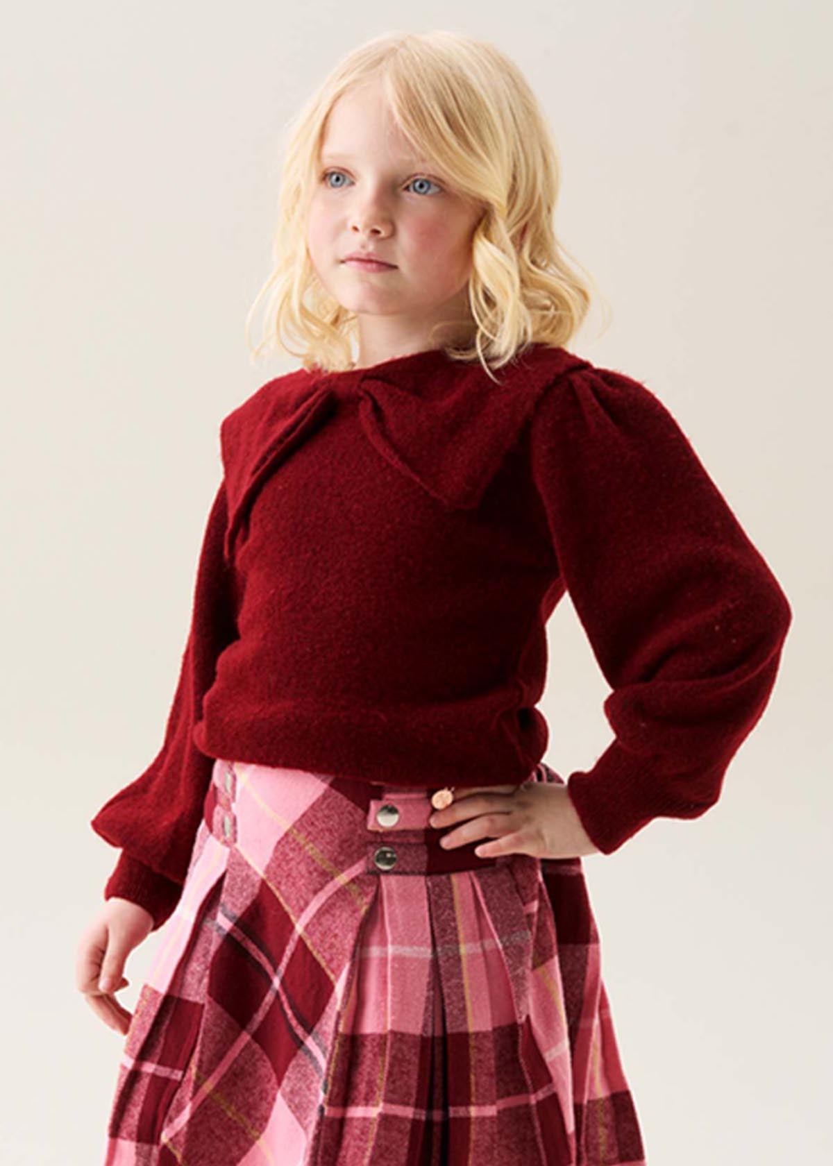 baby girl bow collar jumper