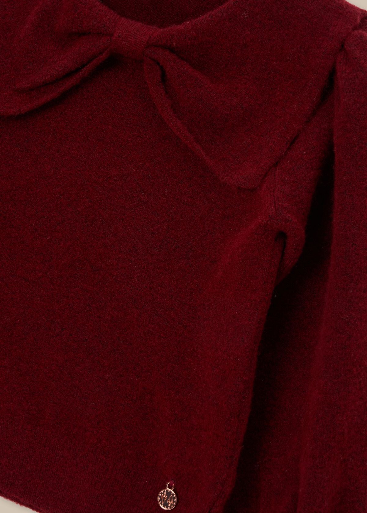 online girl Bow Collar Jumper