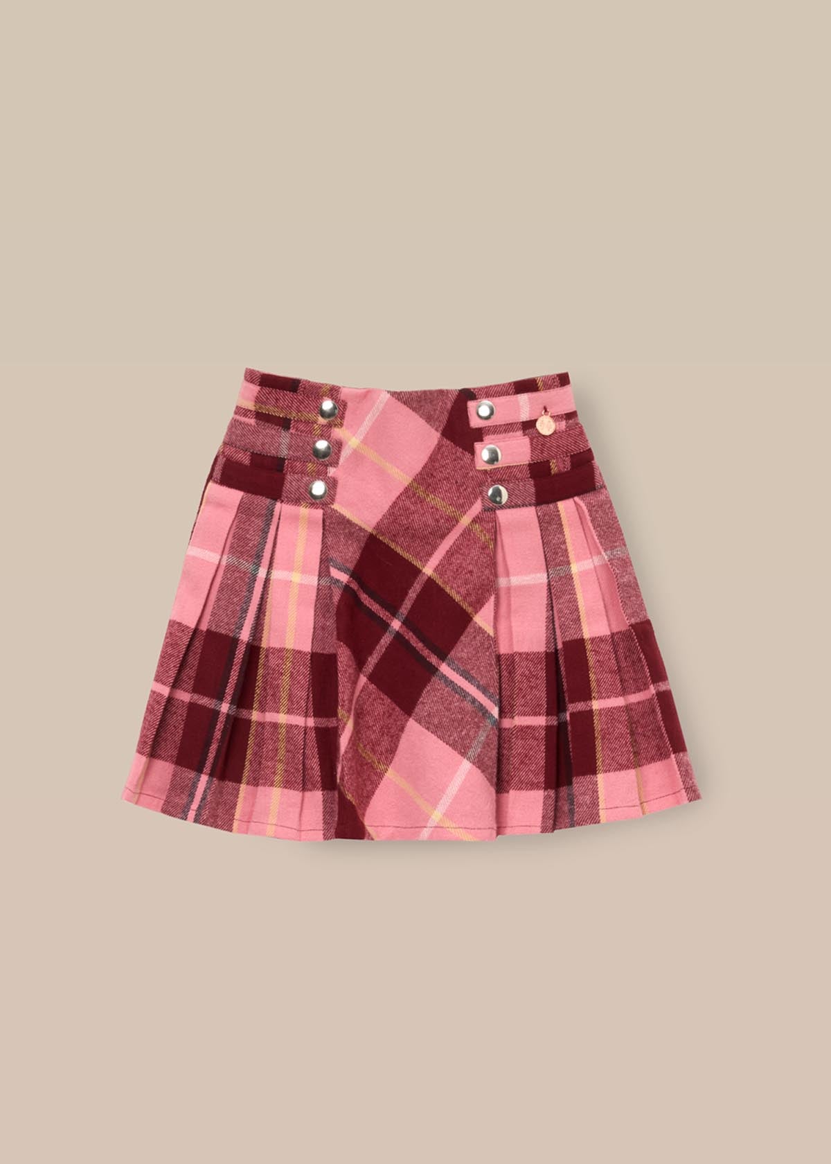 Marcia Pleated Check Skirt