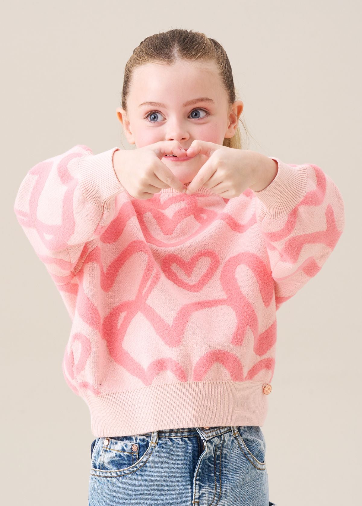 baby girl heart jumper