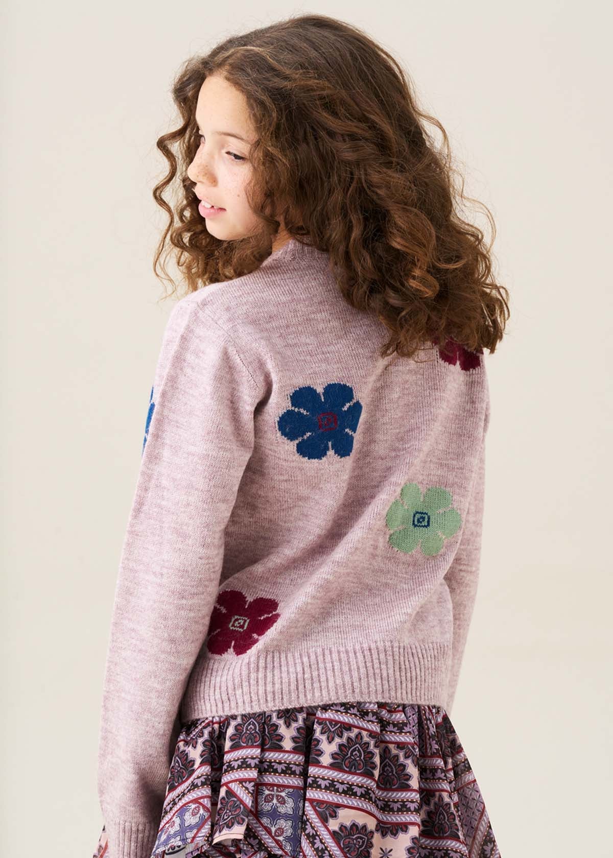cute girl flower jumper