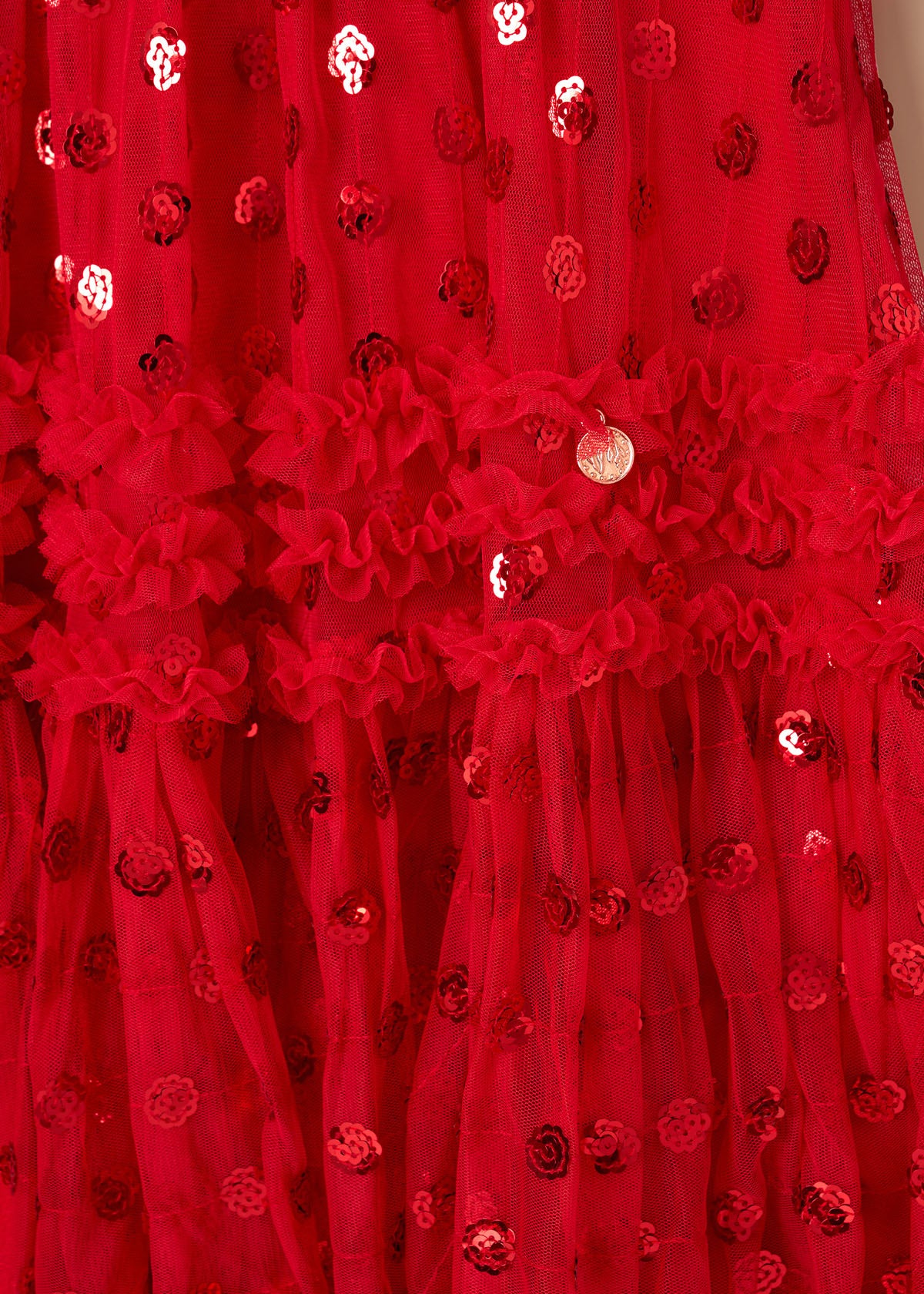 mini girl ruffle mesh dress