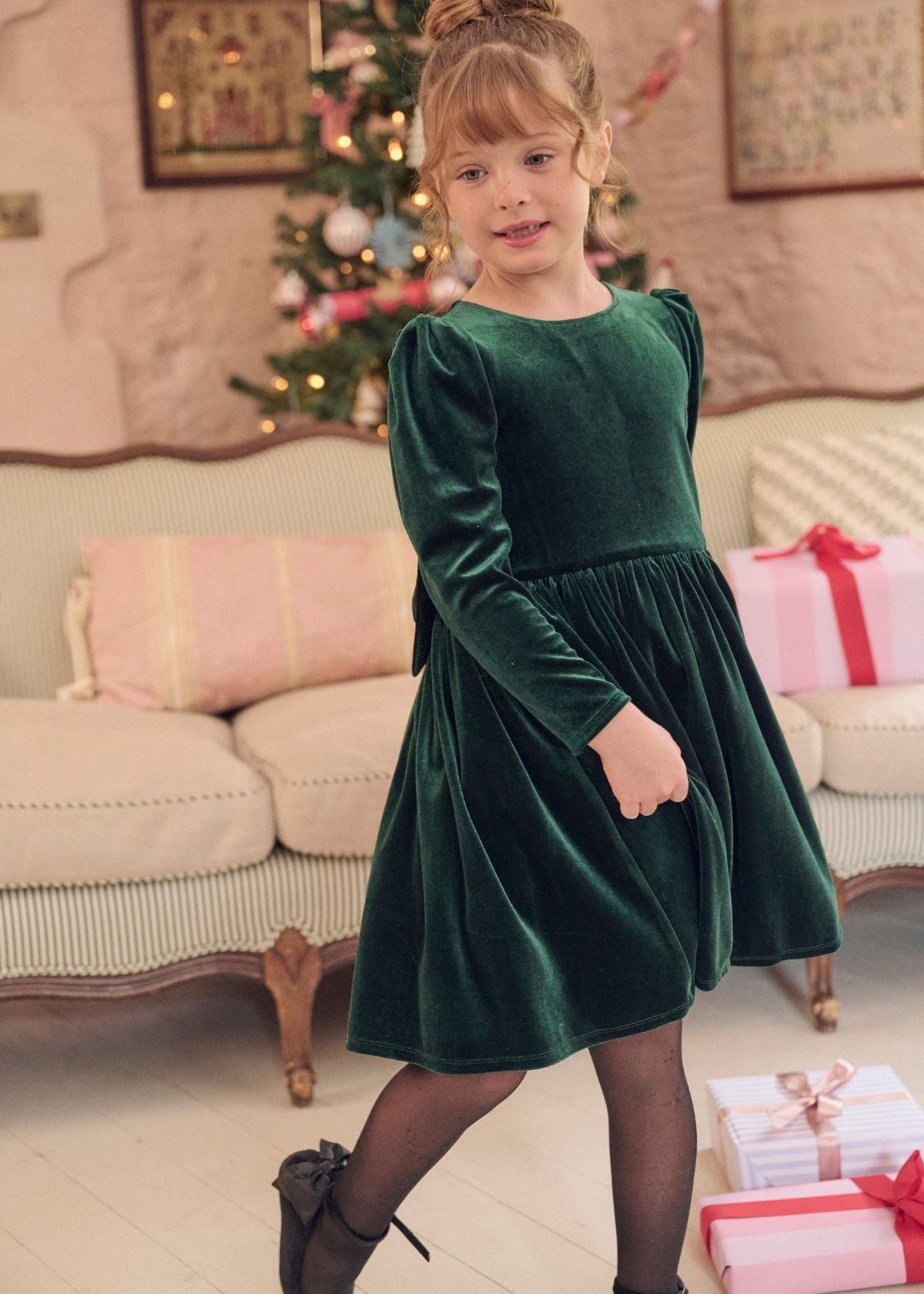 Grace Velvet Bow Back Dress