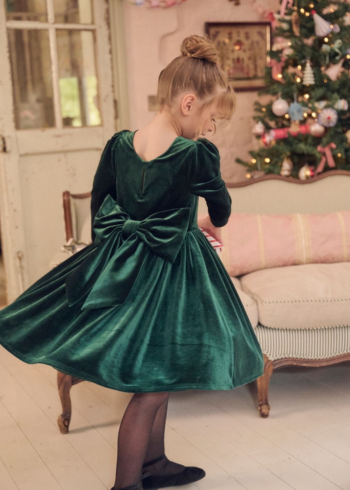 Grace Velvet Bow Back Dress