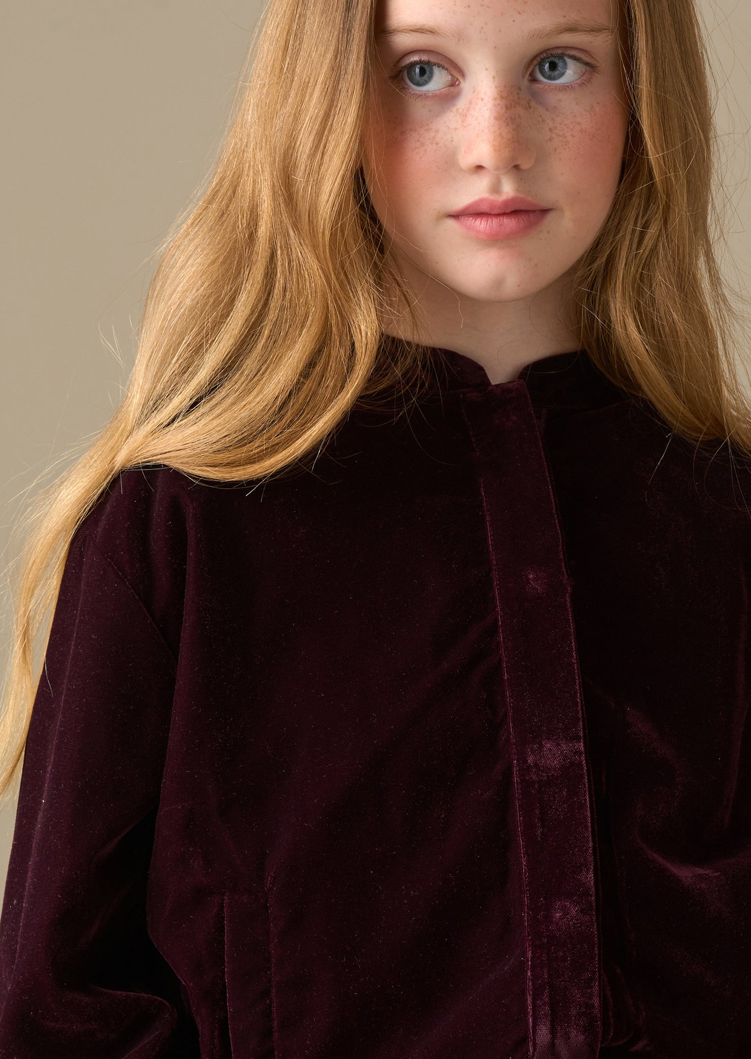 Solid girls velvet bomber jacket