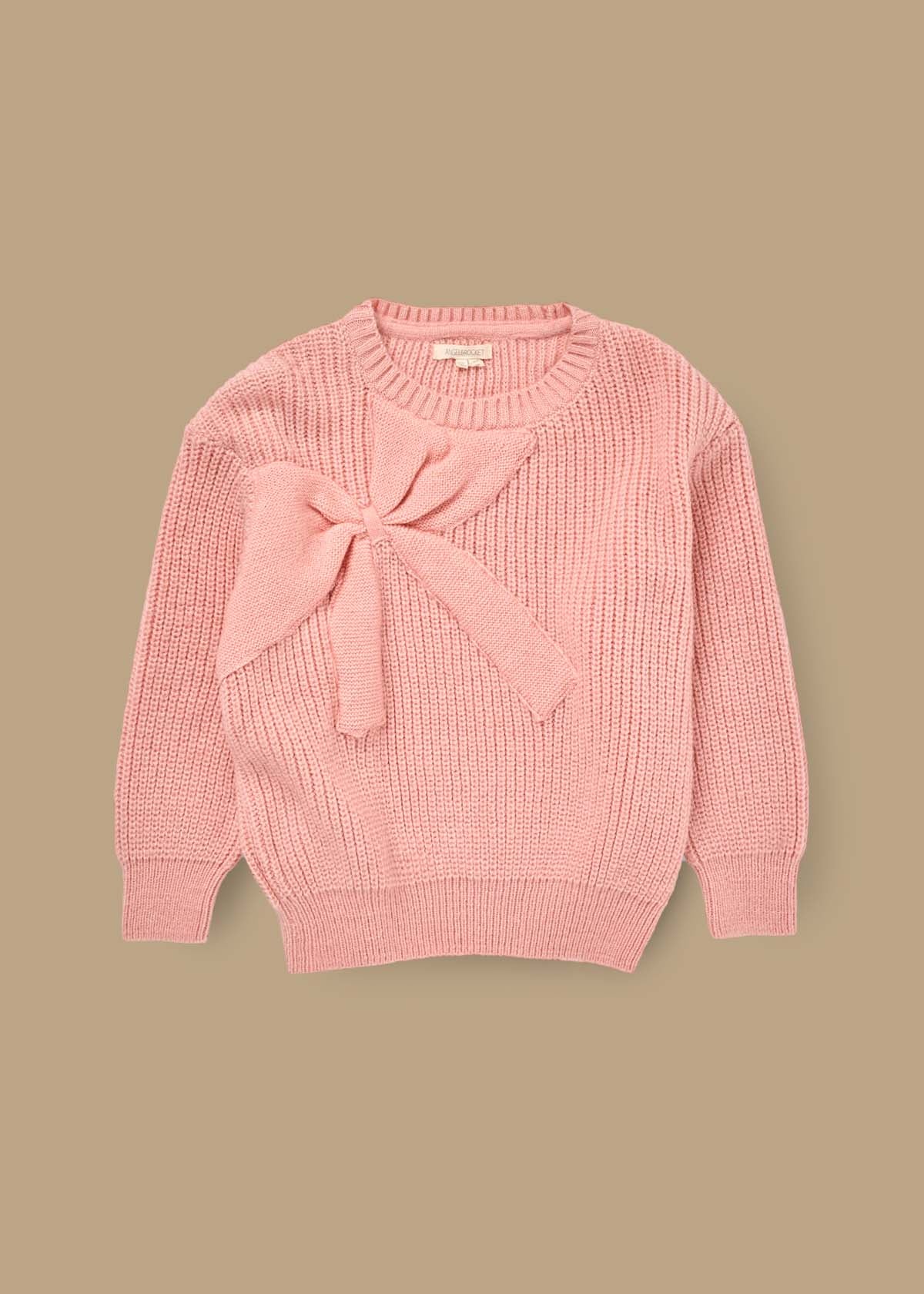 long sleeve Knitted Bow Jumper