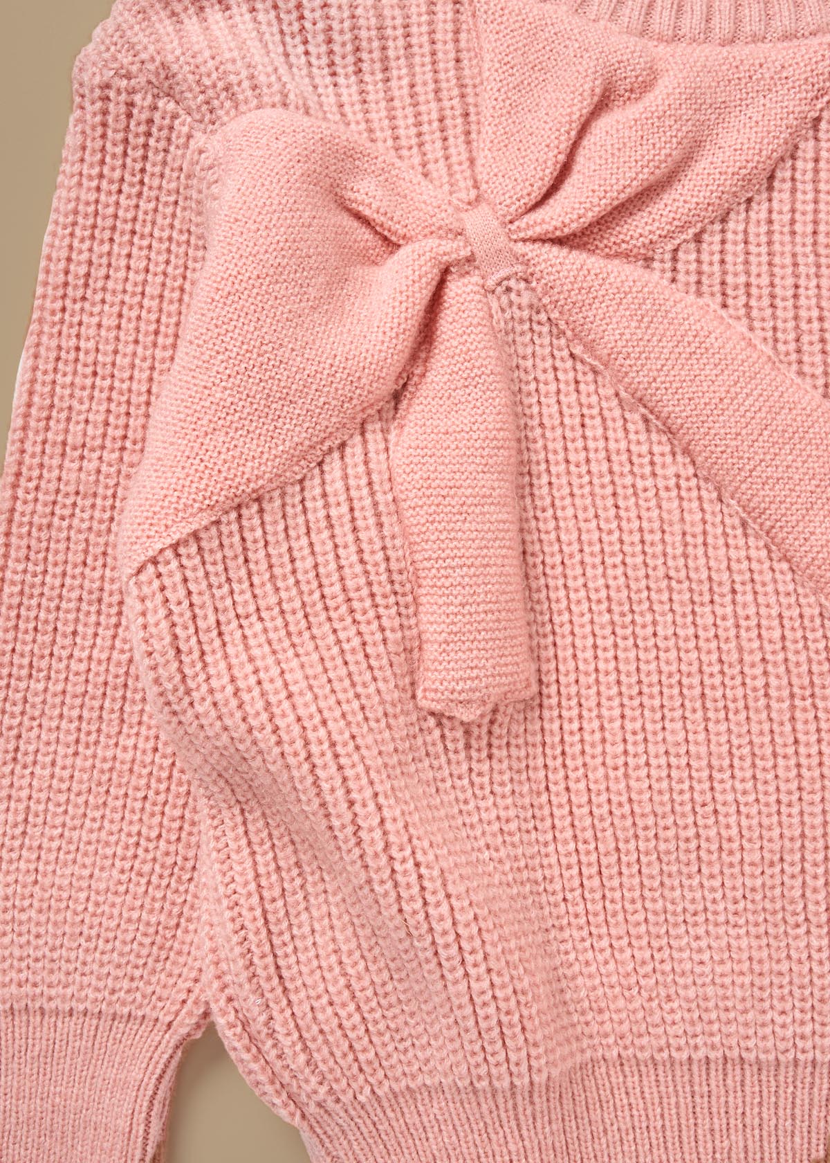 online girl knitted bow jumper