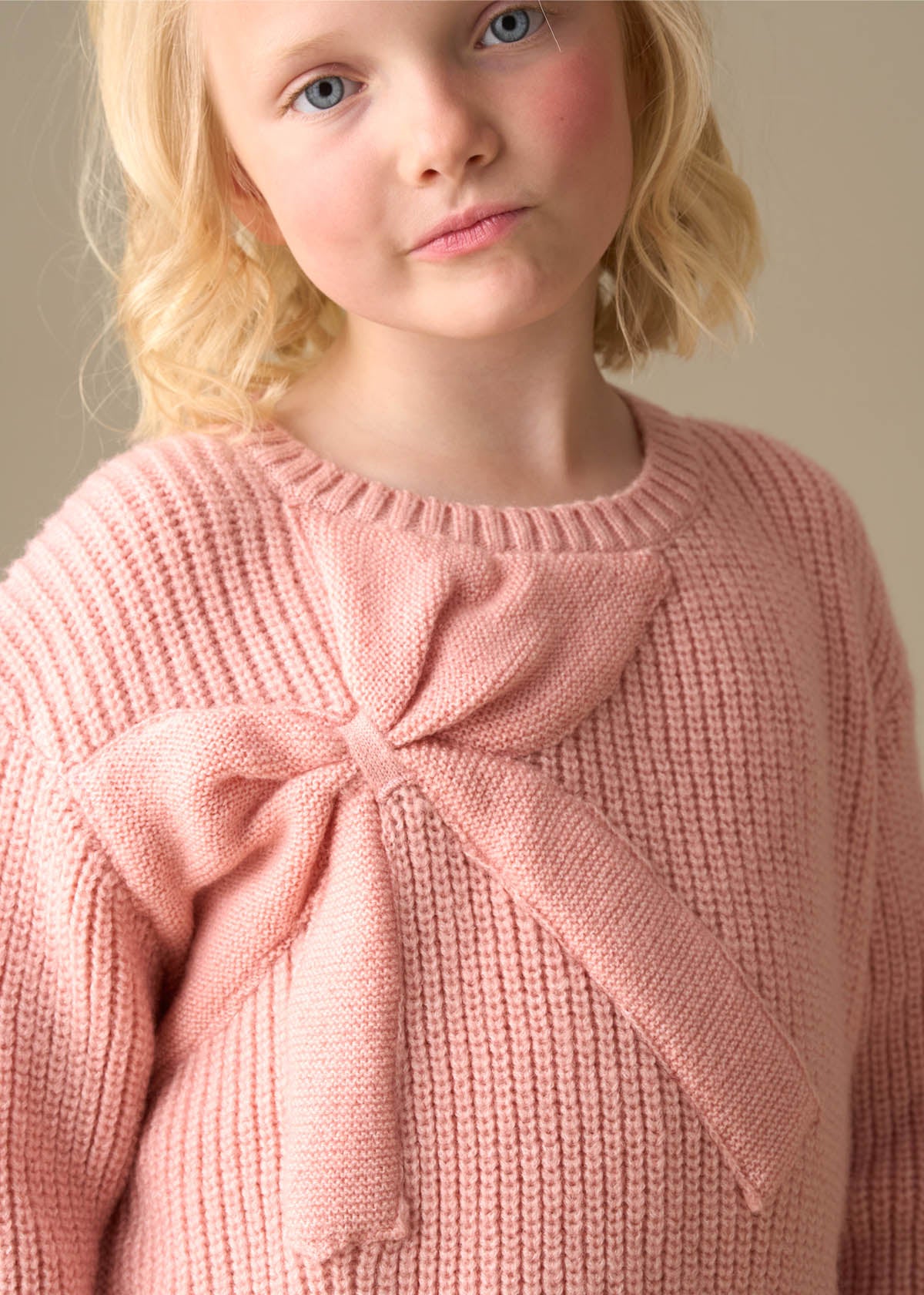 round neck Knitted Bow Jumper
