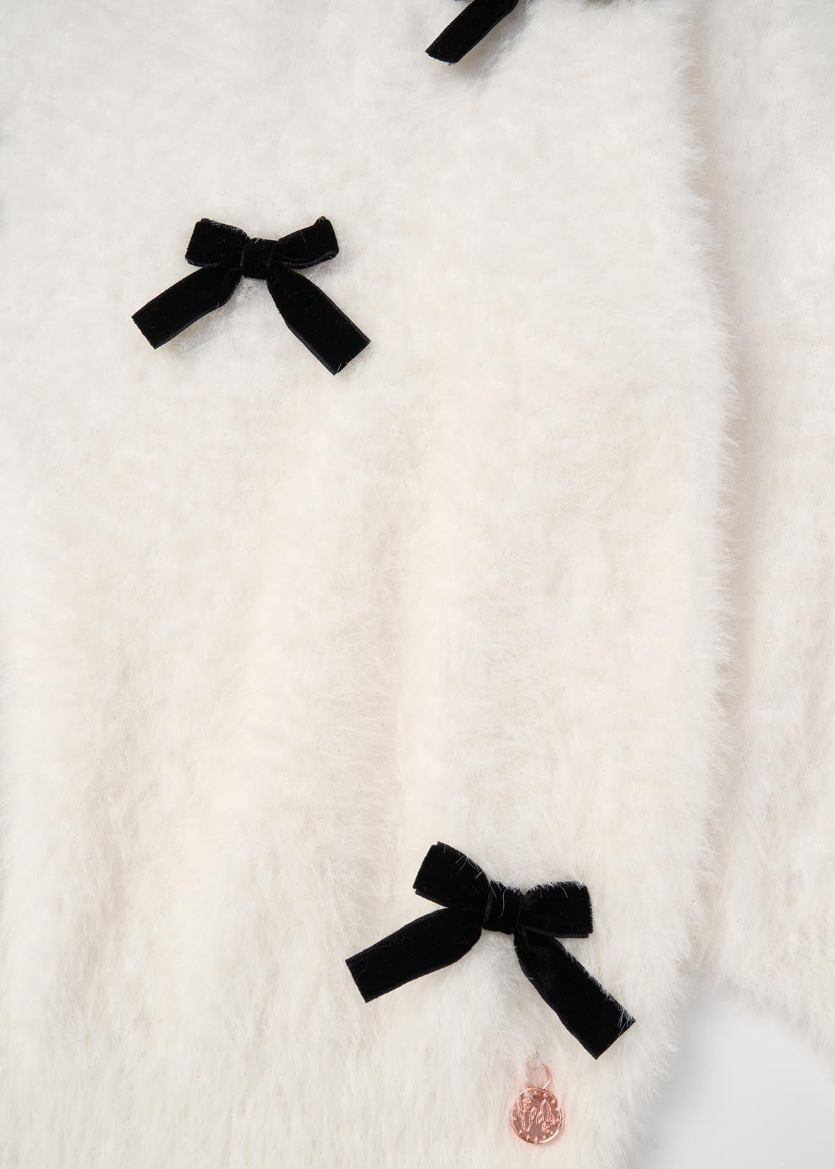 Mia Velvet Bow Eyelash Jumper