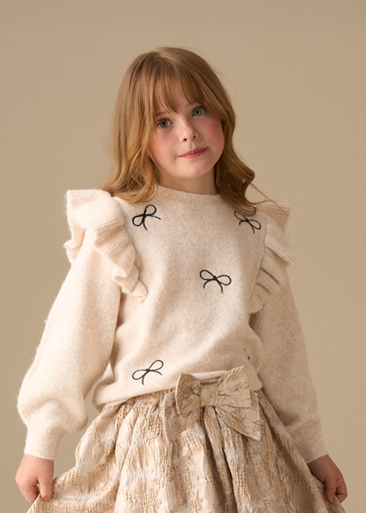 Girl Diamonte Ruffle Jumper