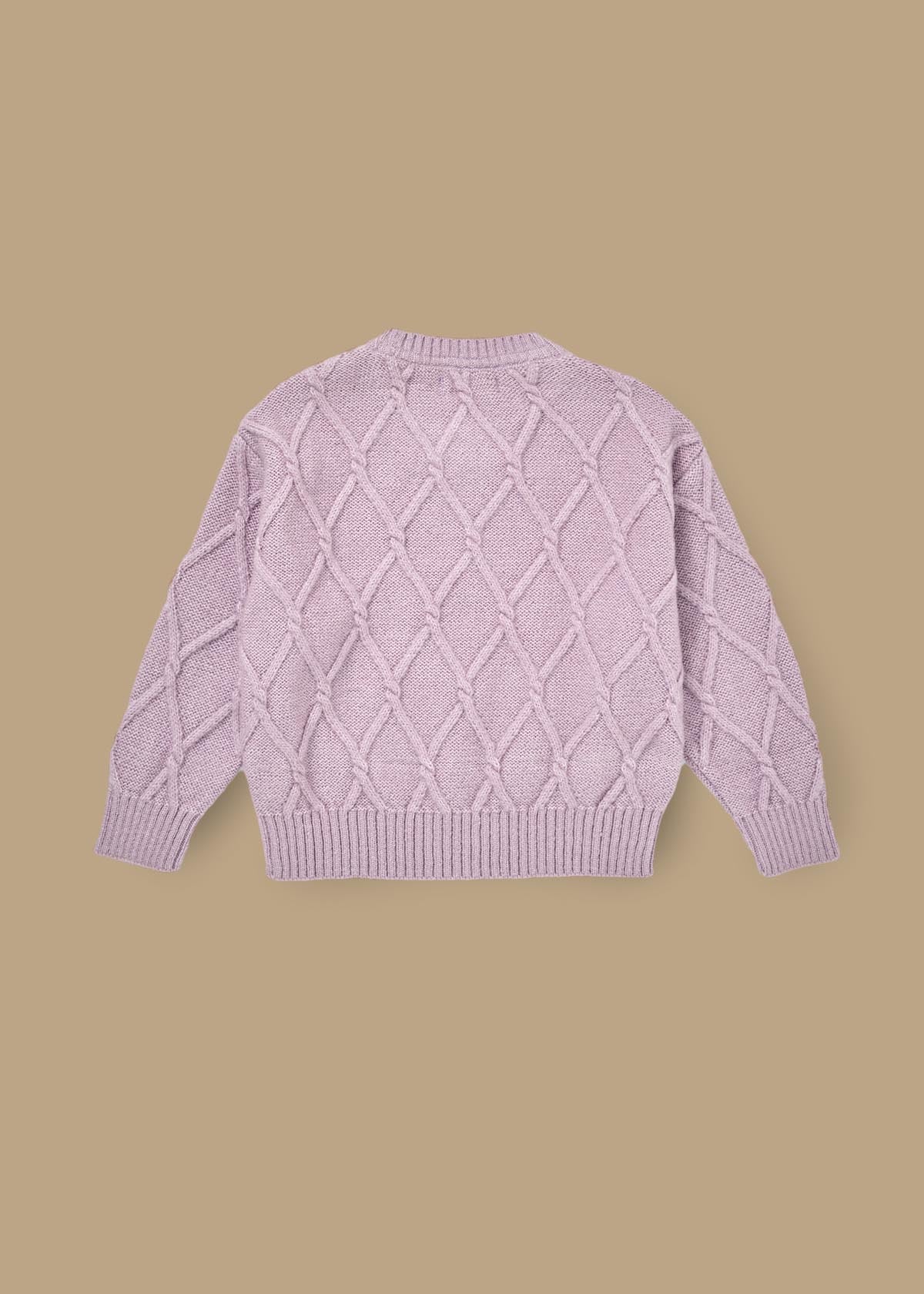 Clara Textured Knit Velvet Bow Jumper