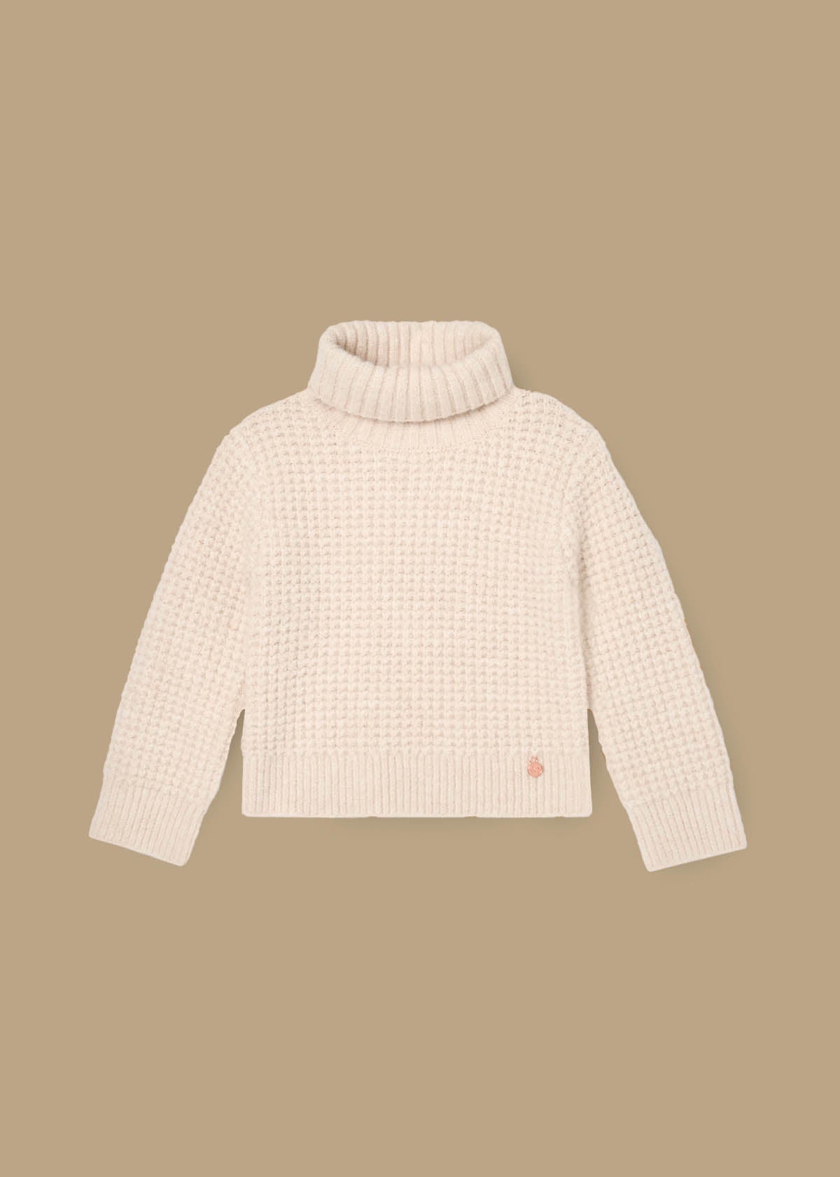 white girl chunky rollneck jumper