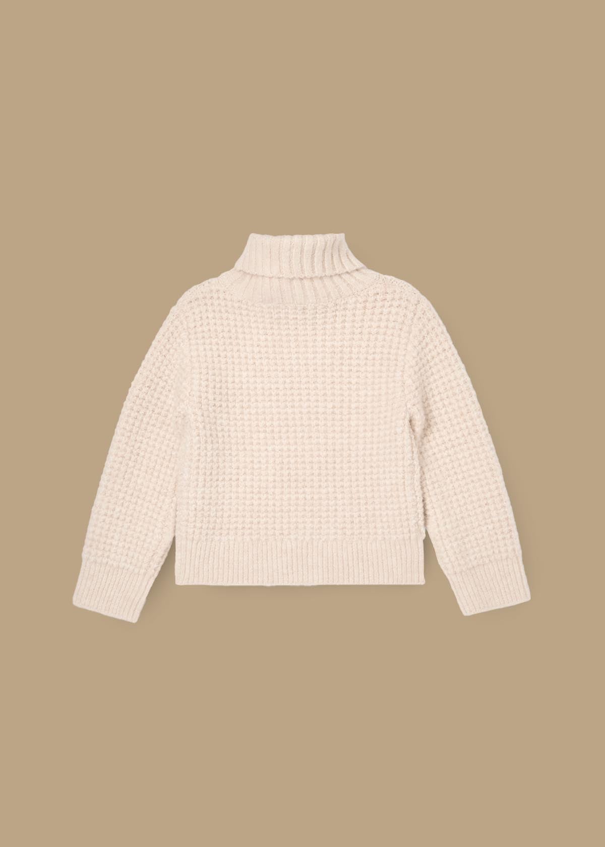 cropped girl chunky rollneck jumper