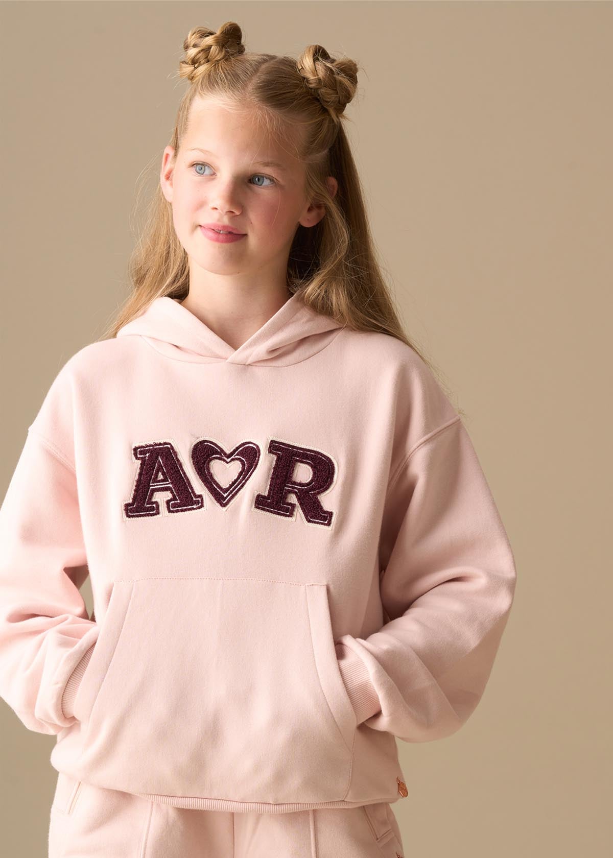 Lila Active Oversized Logo Hoodie - Pink
