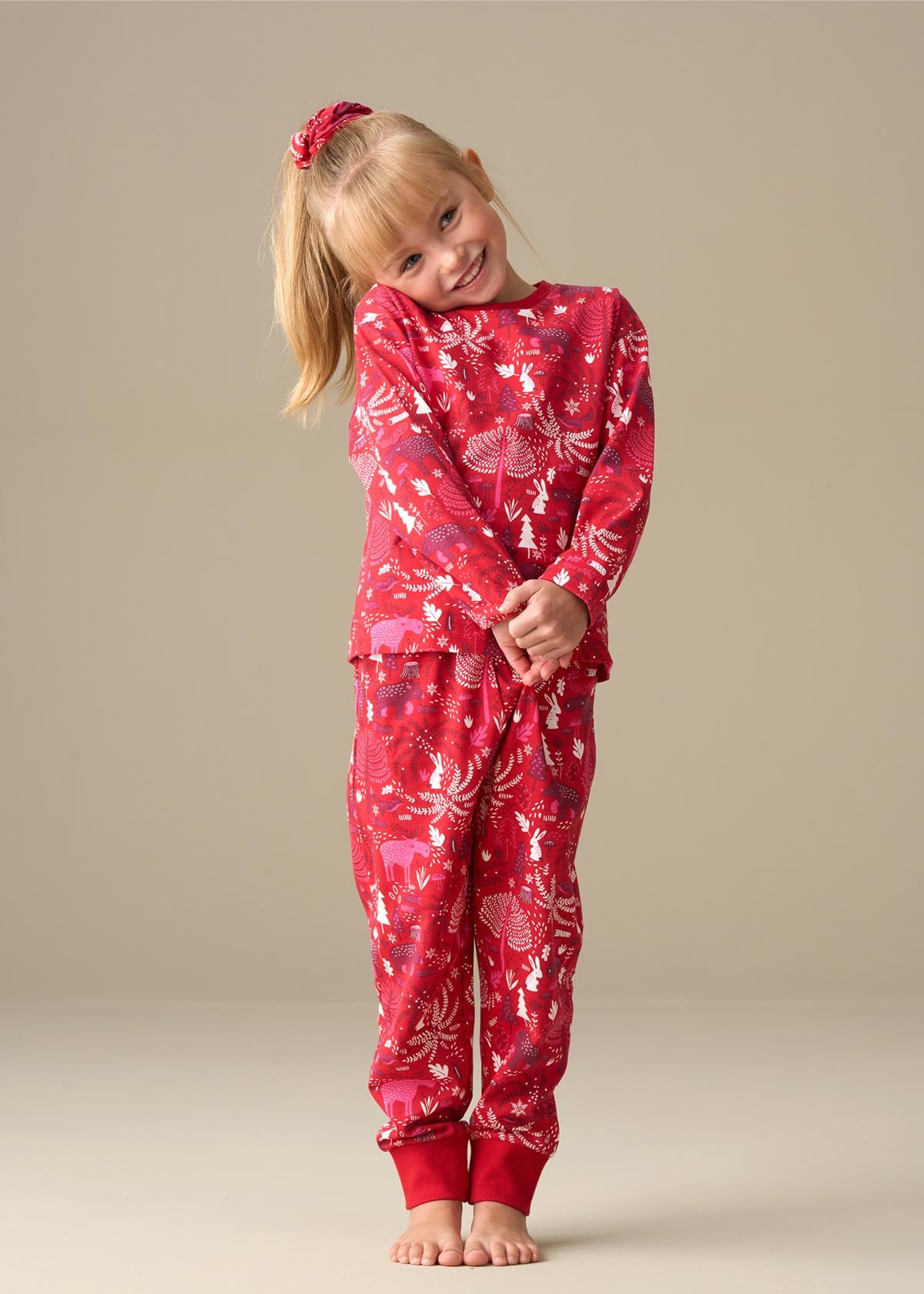cotton girl scandi print pjs
