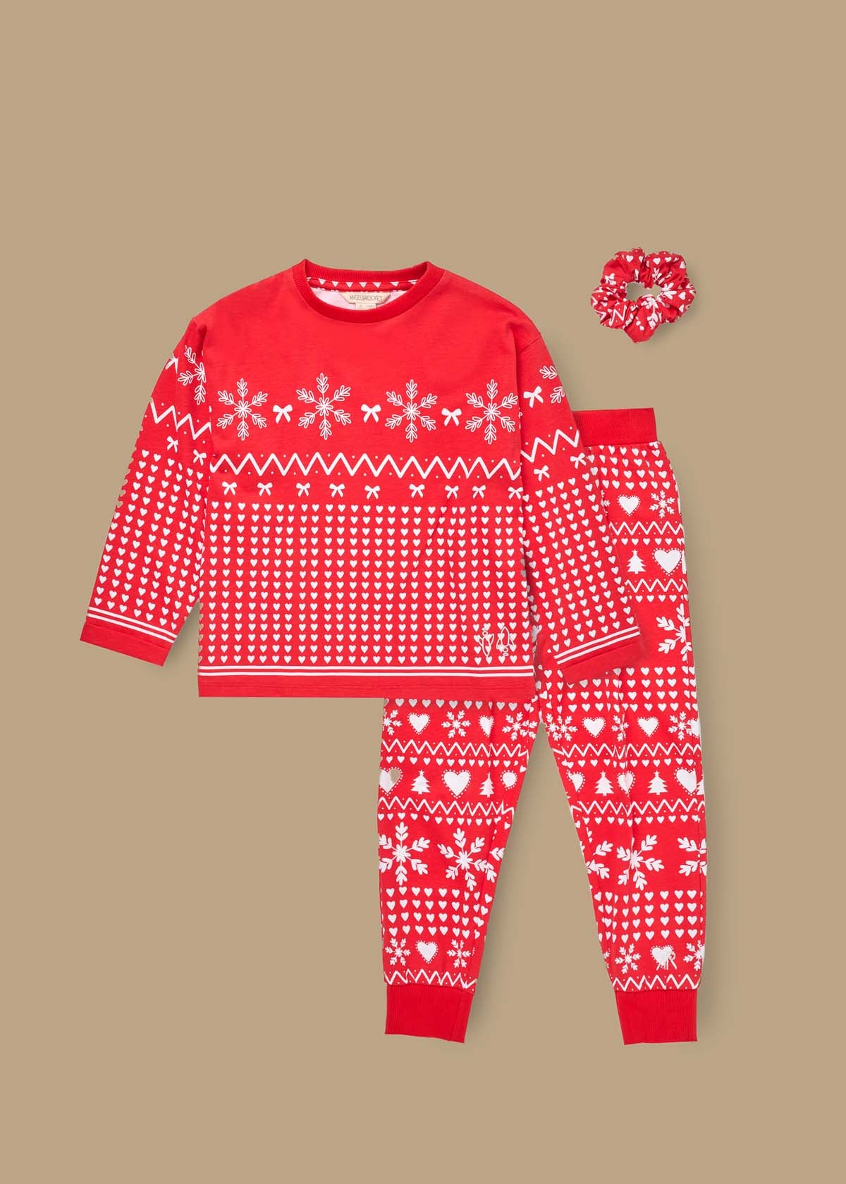 baby girl red fairisle pjs