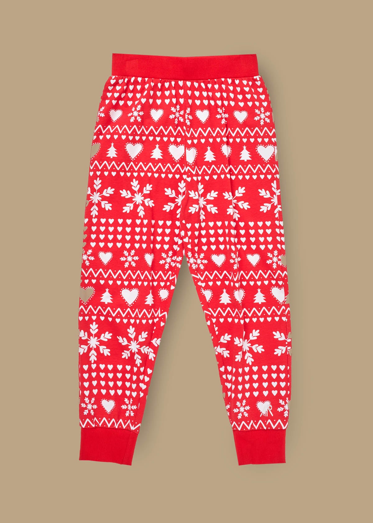 online girl red fairisle pjs