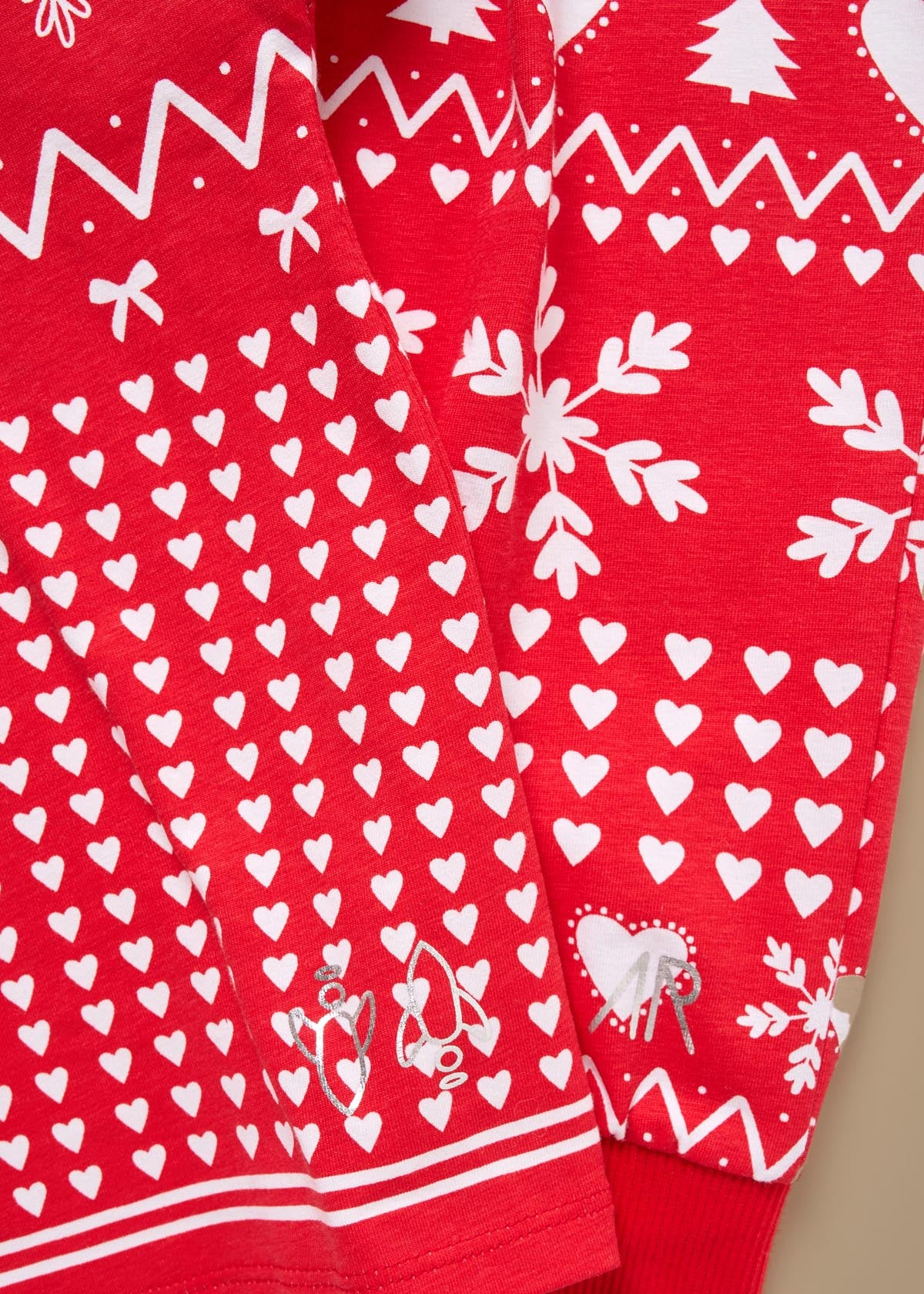 outfit girl red fairisle pjs