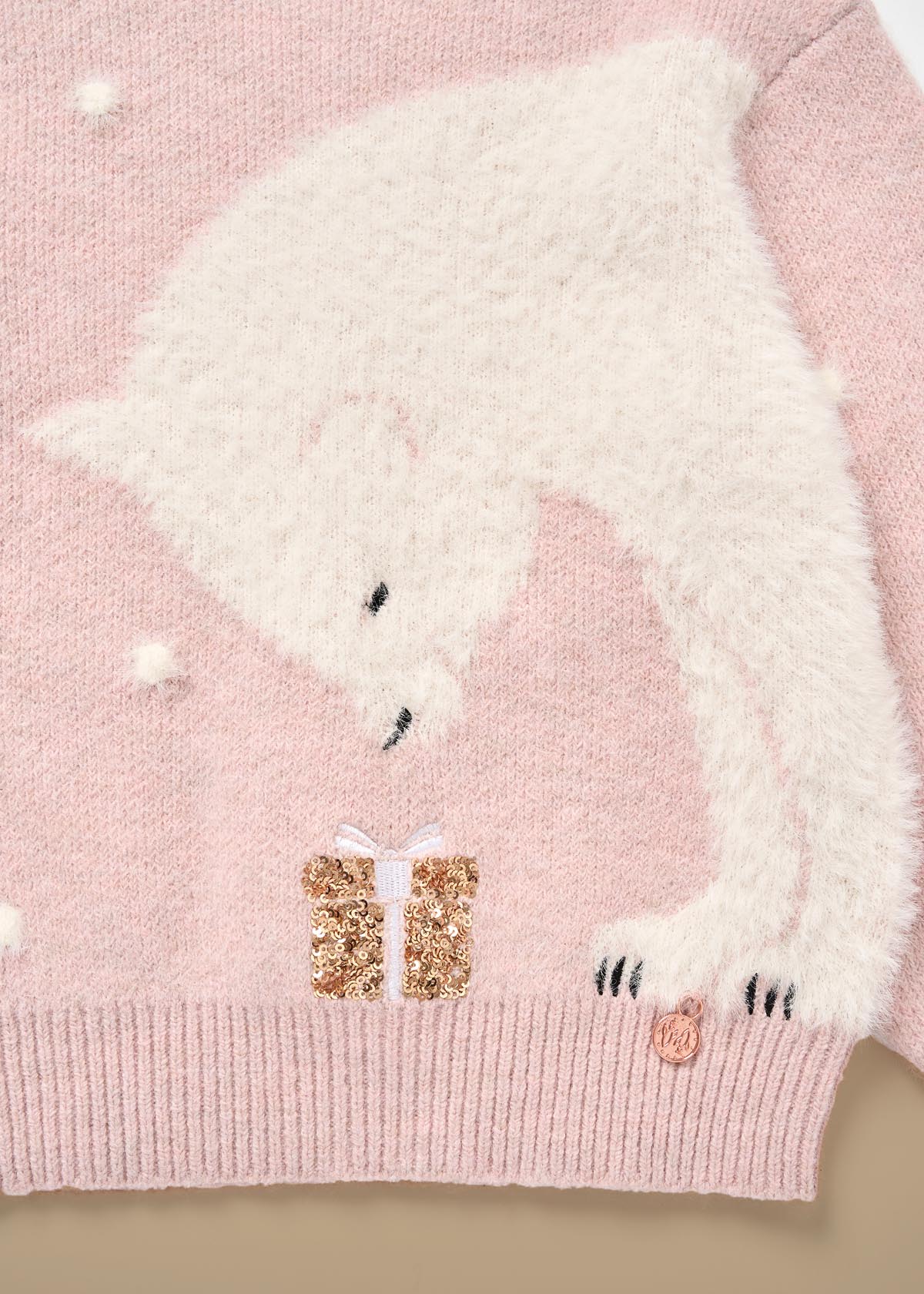 Izzy Polar Bear Jumper Pink