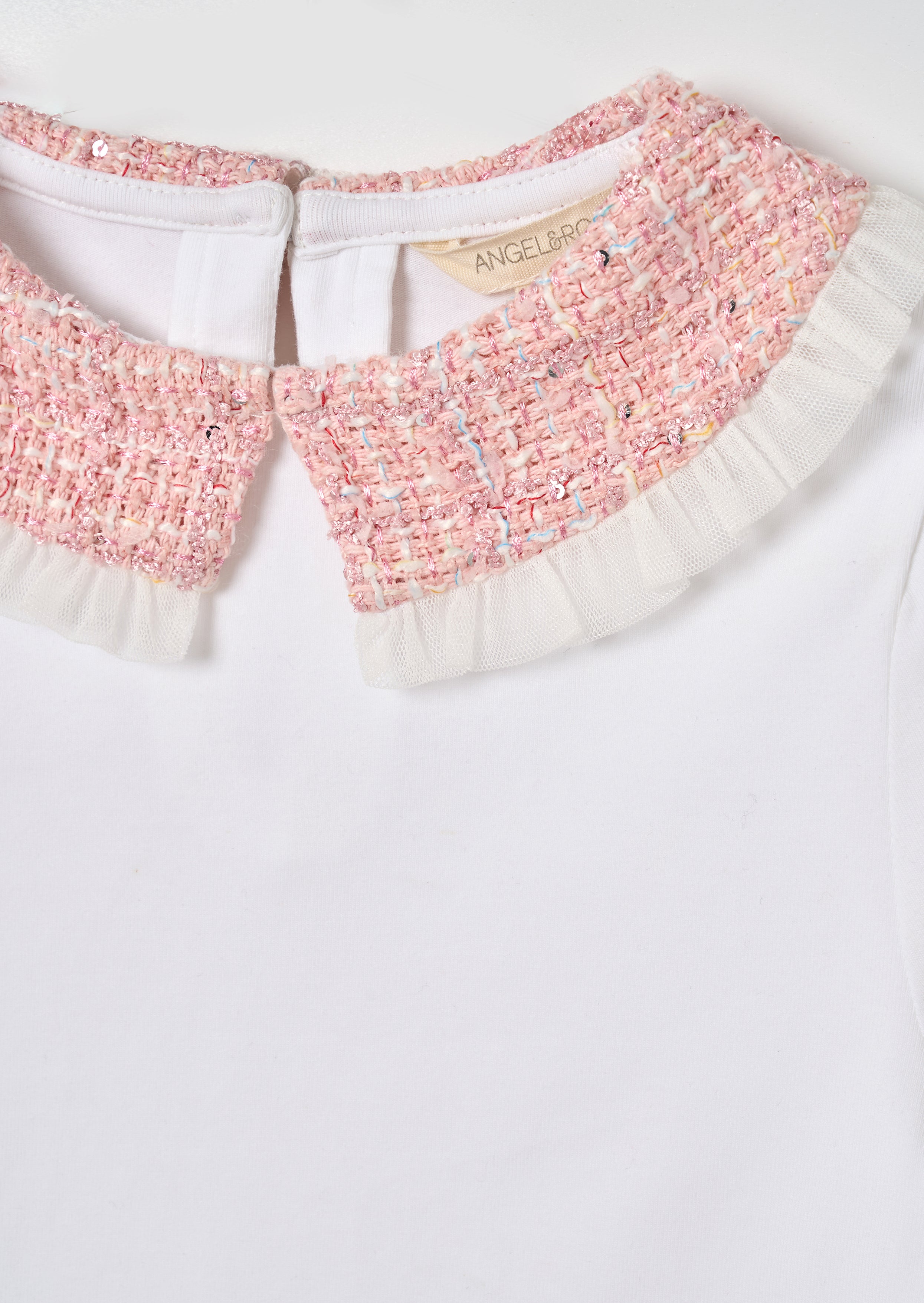 Girls Solid White T-shirts