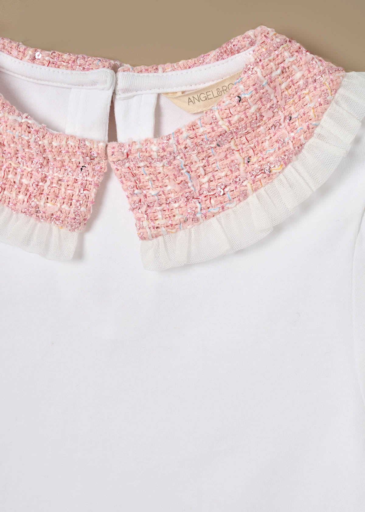 Faye Tweed Collar Ls Top