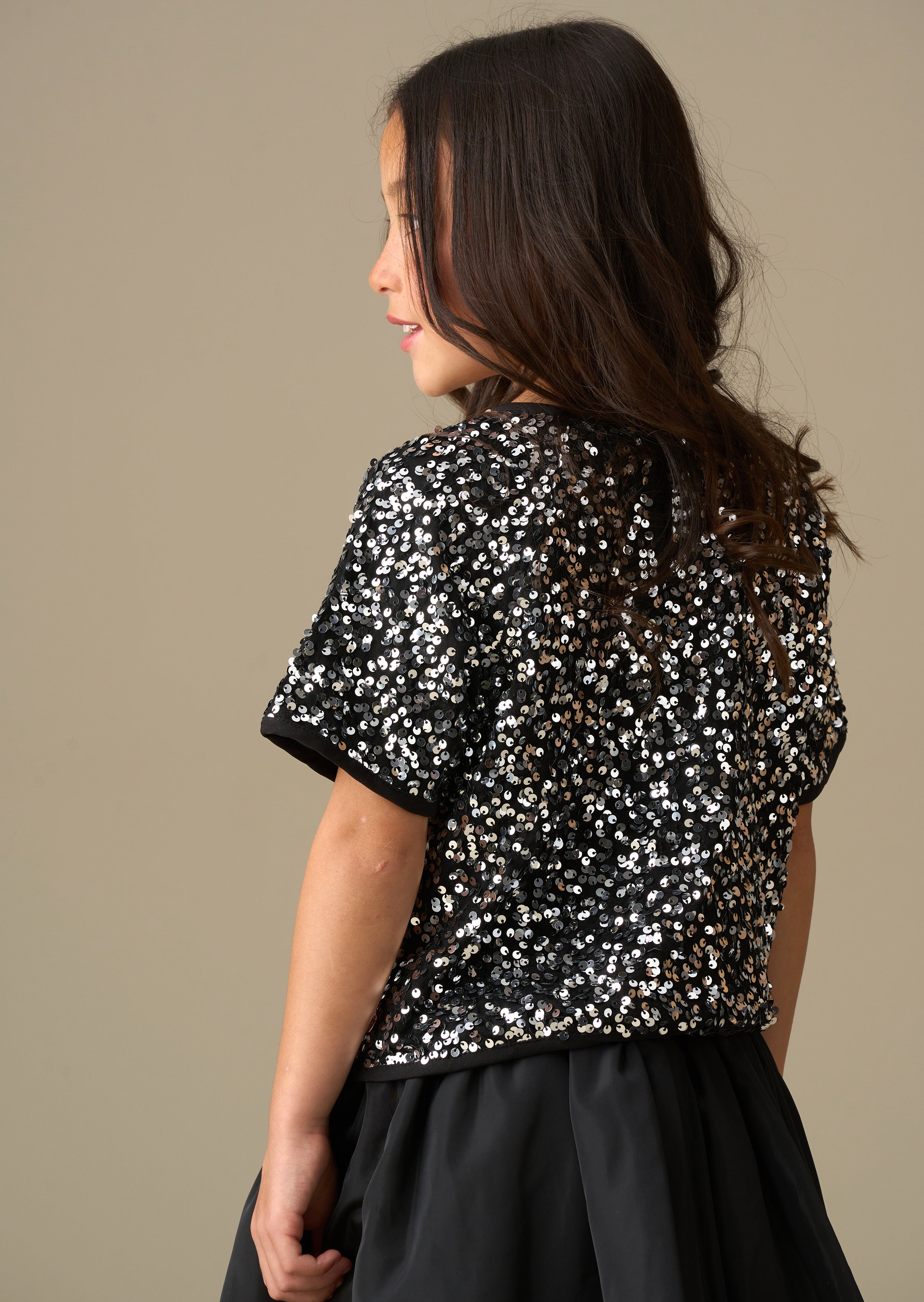 girl silver sequin top sale
